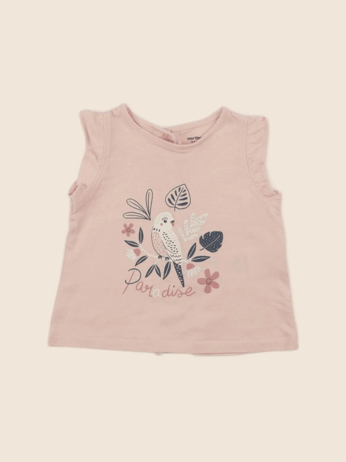 Vertbaudet - tee-shirt rose - 6 mois