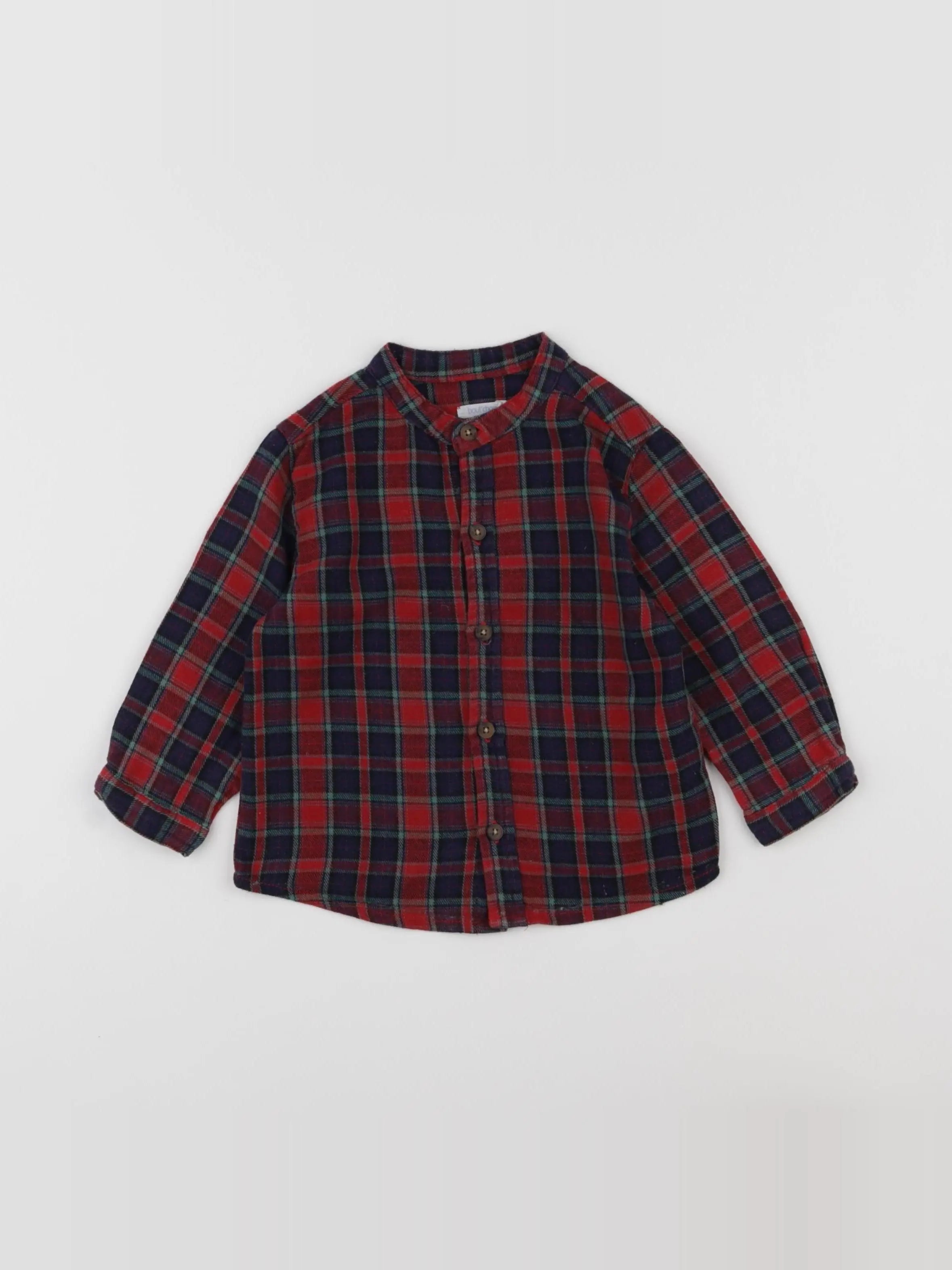 Boutchou - chemise rouge - 12 mois