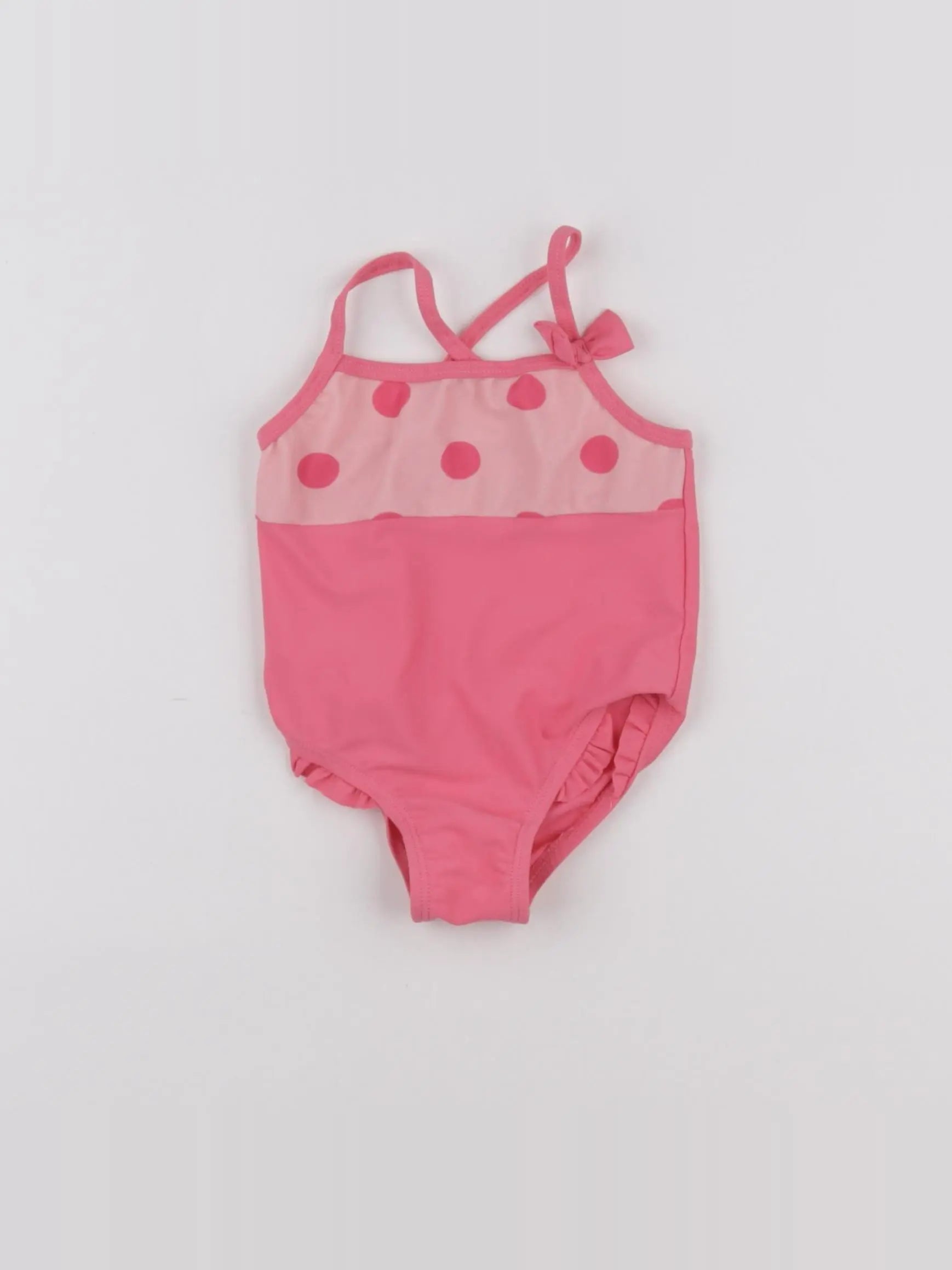 Vertbaudet - maillot de bain rose - 12 mois