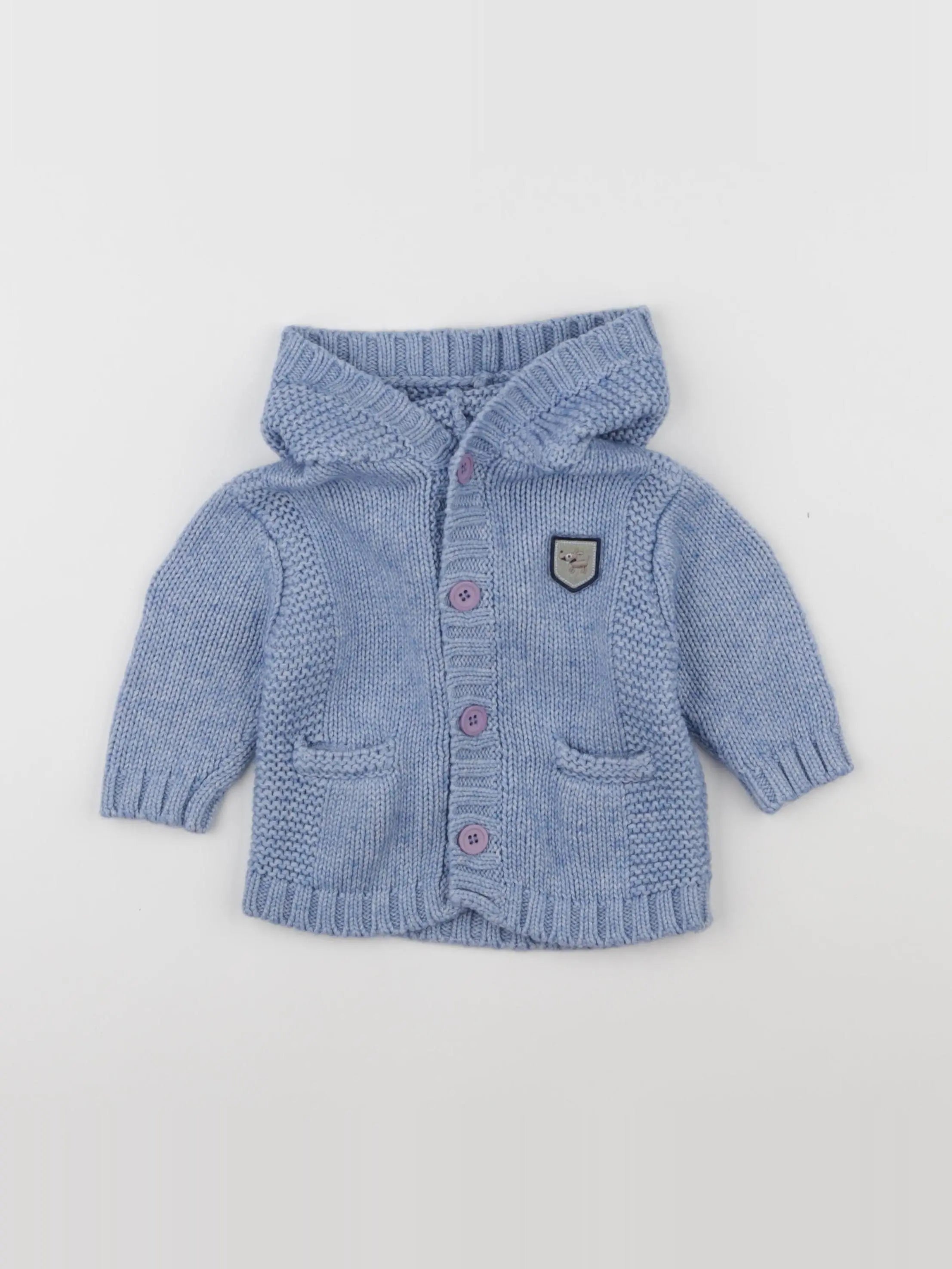 Natalys - gilet bleu - 6 mois