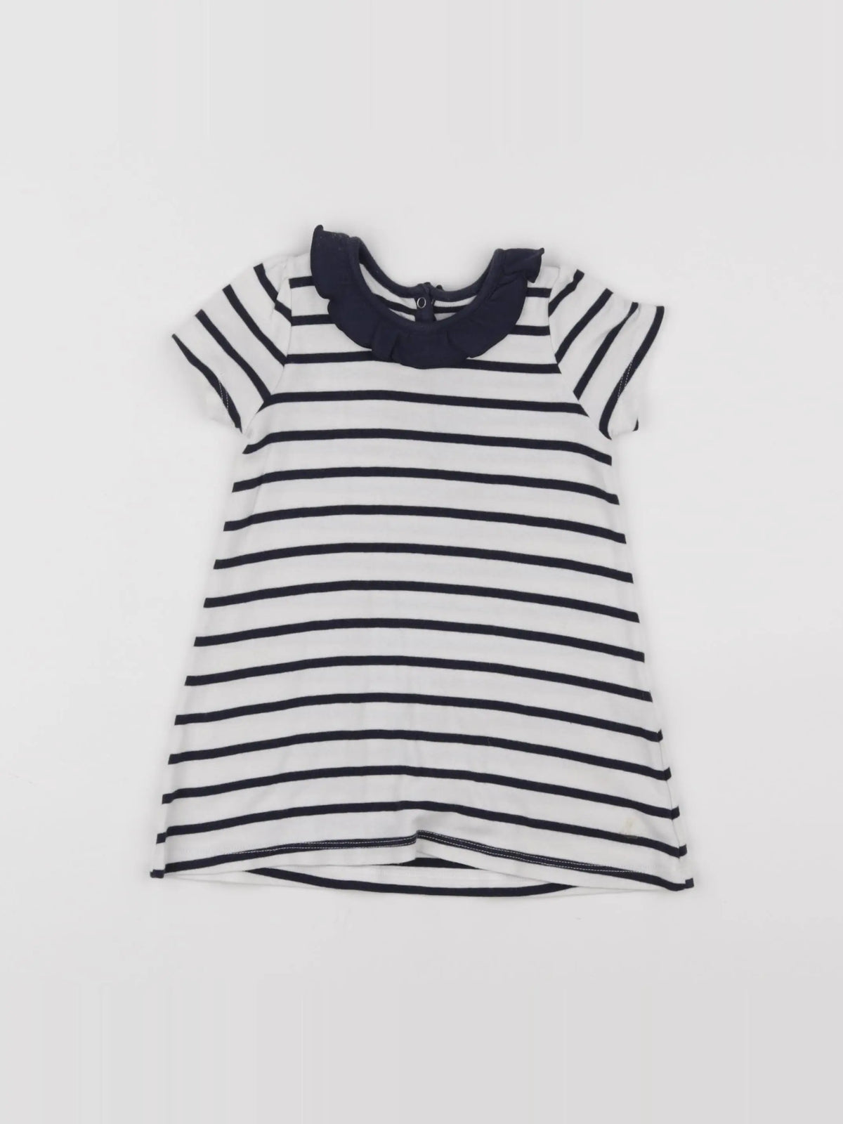 Petit Bateau - robe blanc - 12 mois