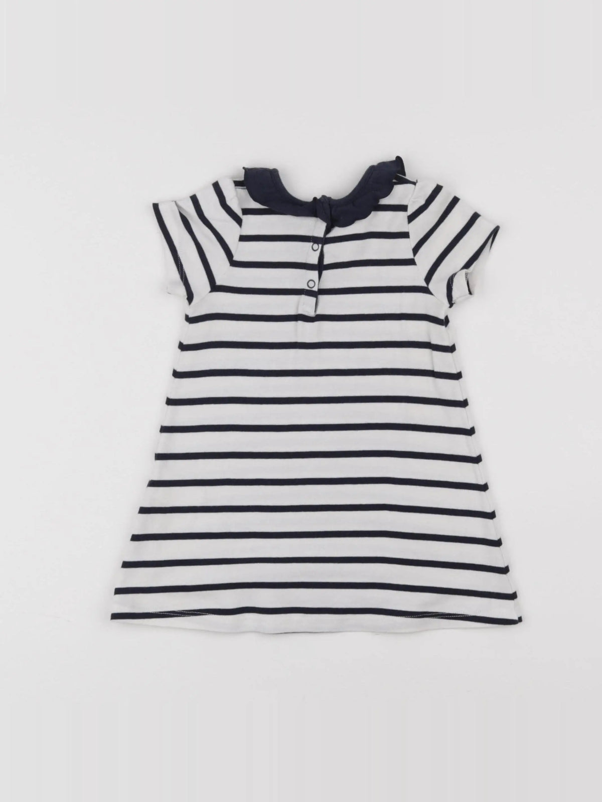 Petit Bateau - robe blanc - 12 mois