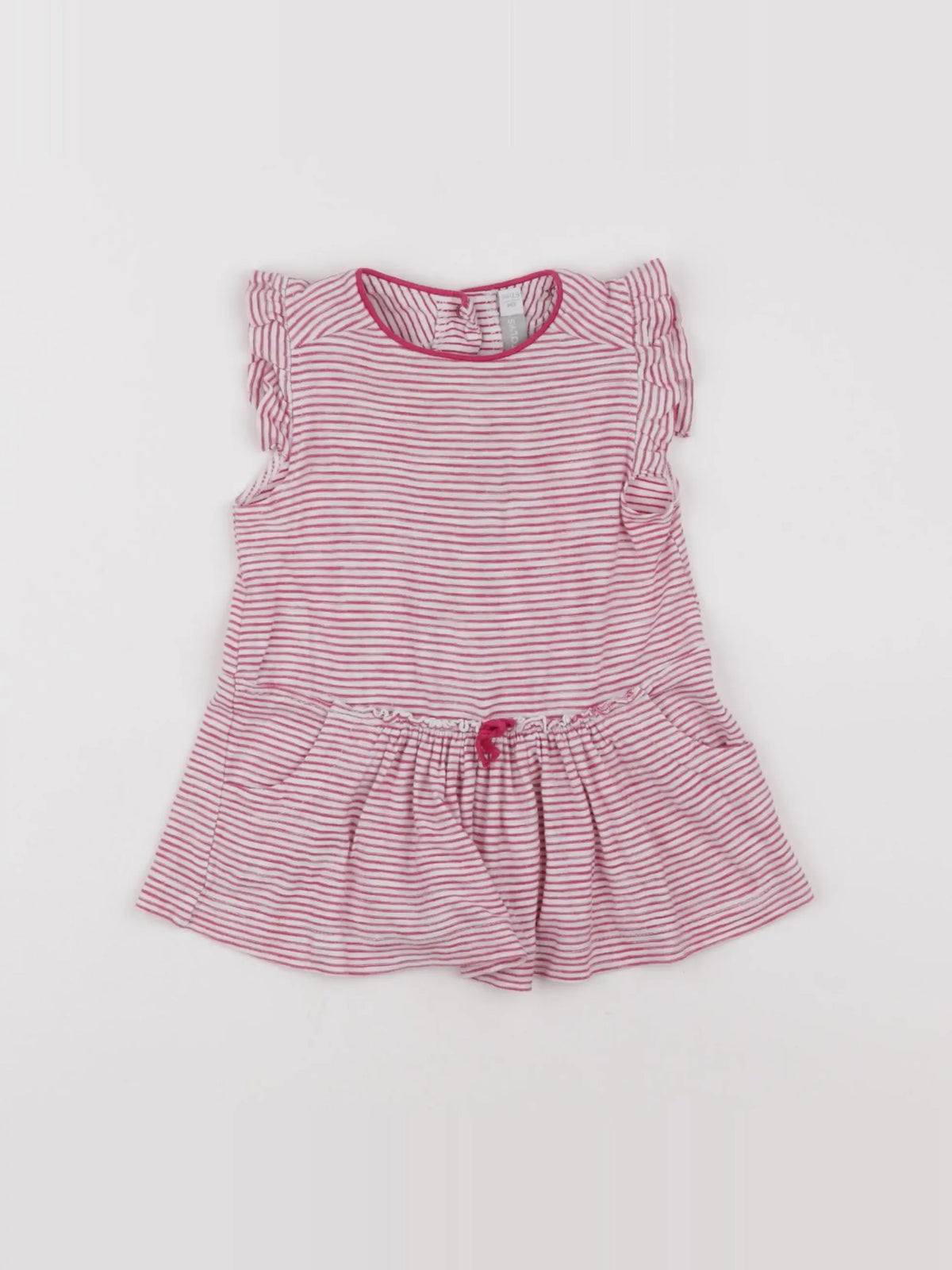 Natalys - robe blanc, rose - 6 mois