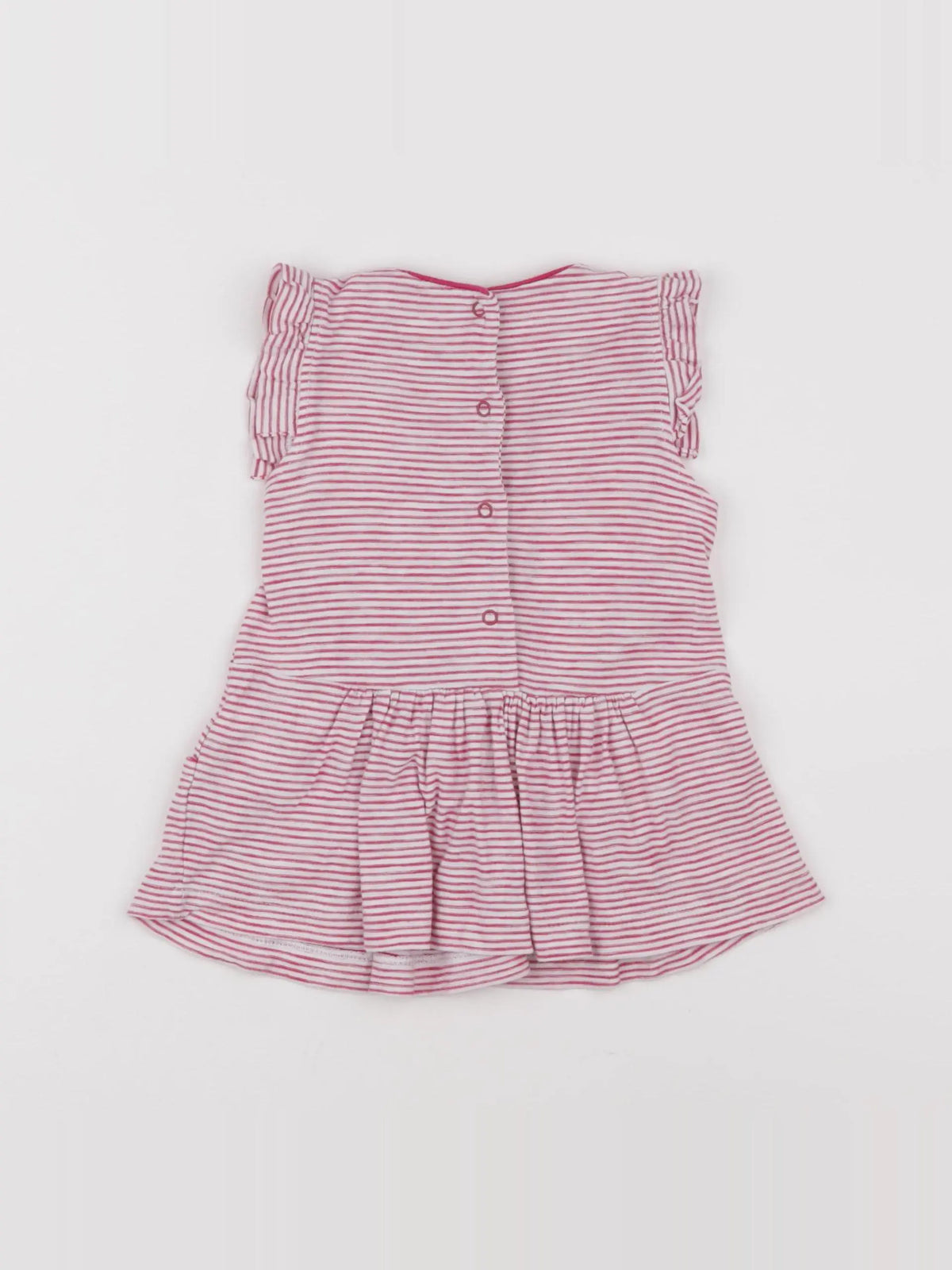 Natalys - robe blanc, rose - 6 mois