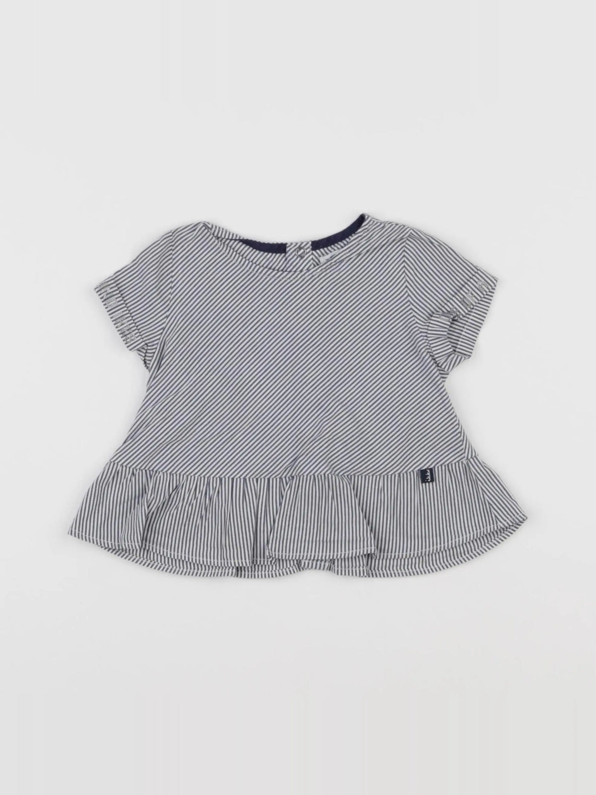 IKKS - blouse bleu, blanc - 12 mois