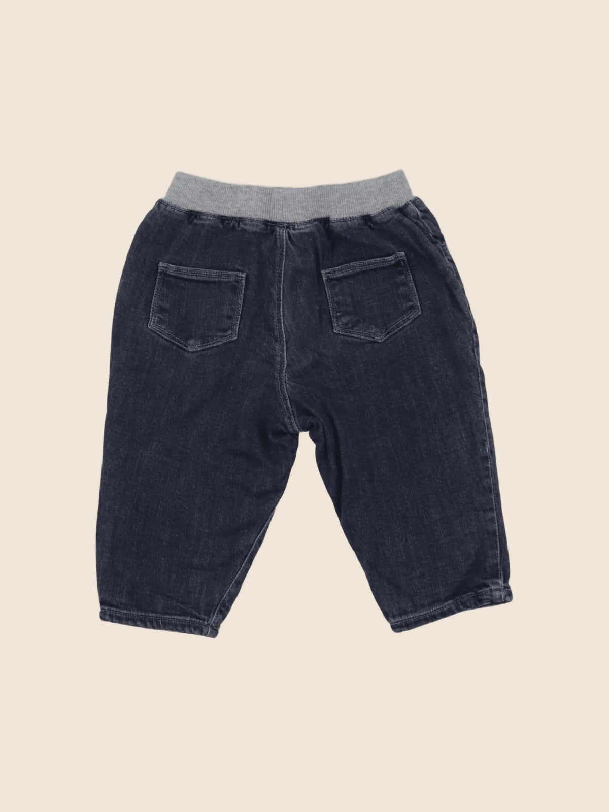 Petit Bateau - jean doublé bleu - 6 mois