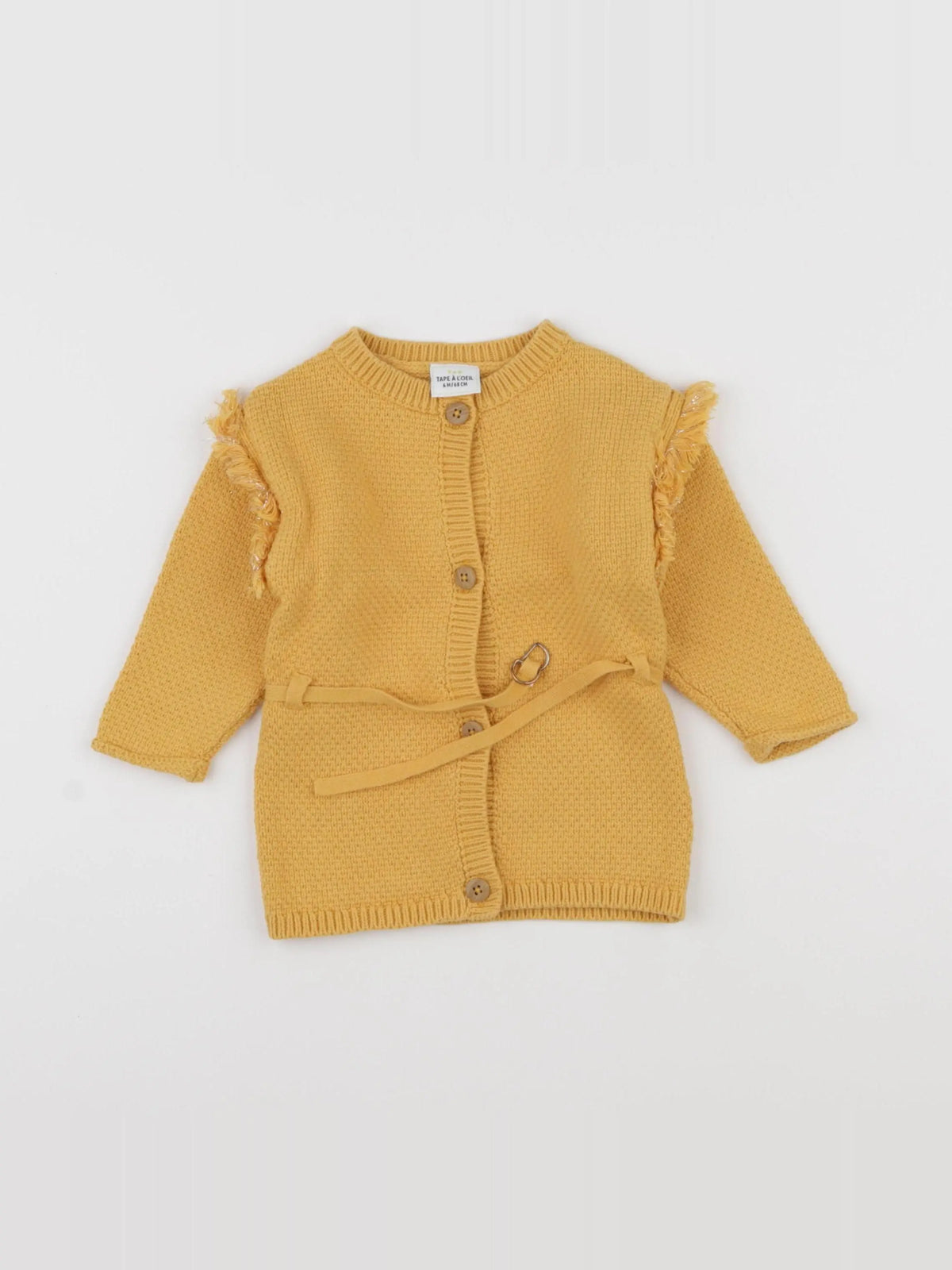 Vertbaudet - gilet jaune - 6 mois