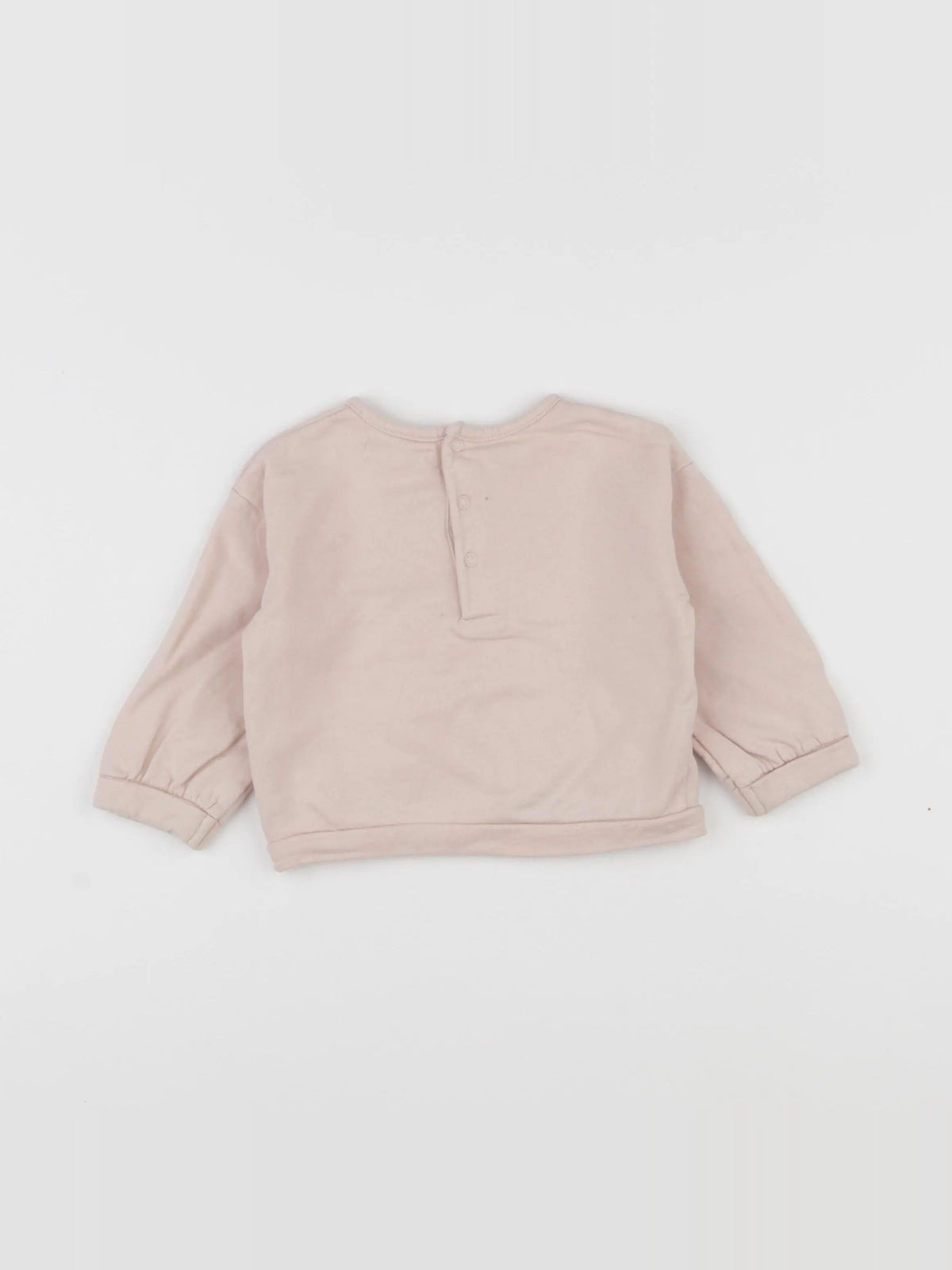 Vertbaudet - sweat rose - 9 mois