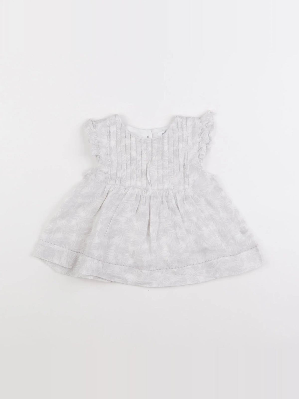 Boutchou - robe blanc, gris - 9 mois