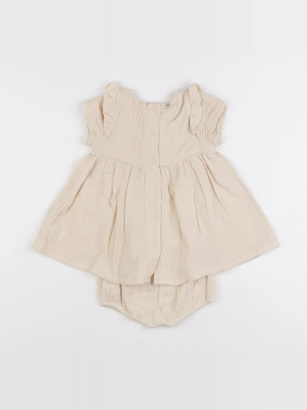 Vertbaudet - robe beige - 6 mois
