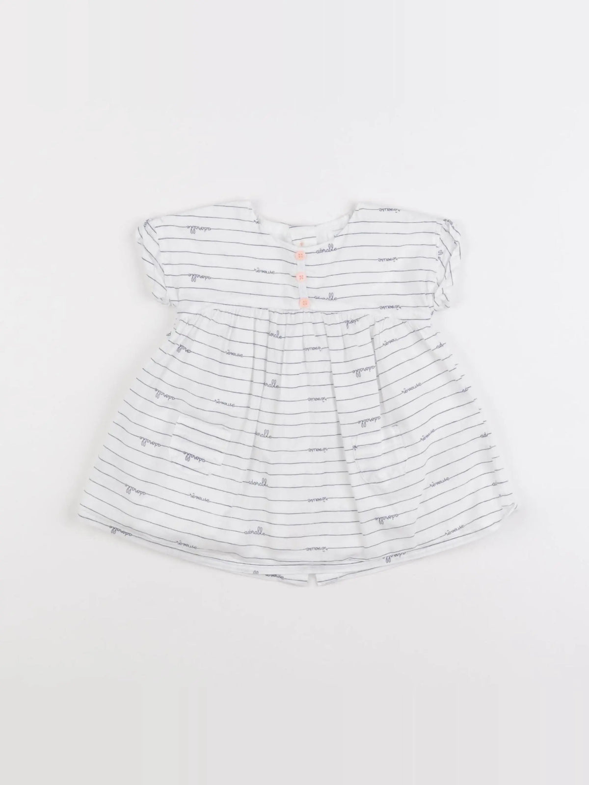 Vertbaudet - robe blanc - 3 mois