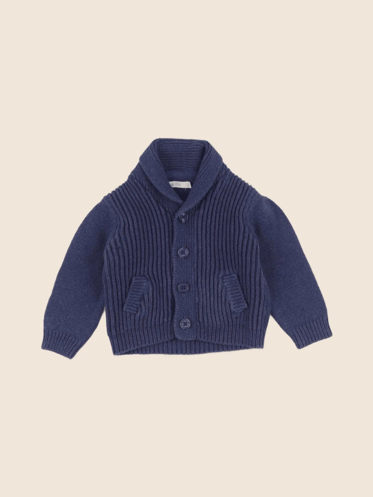 Boutchou - gilet bleu - 6 mois