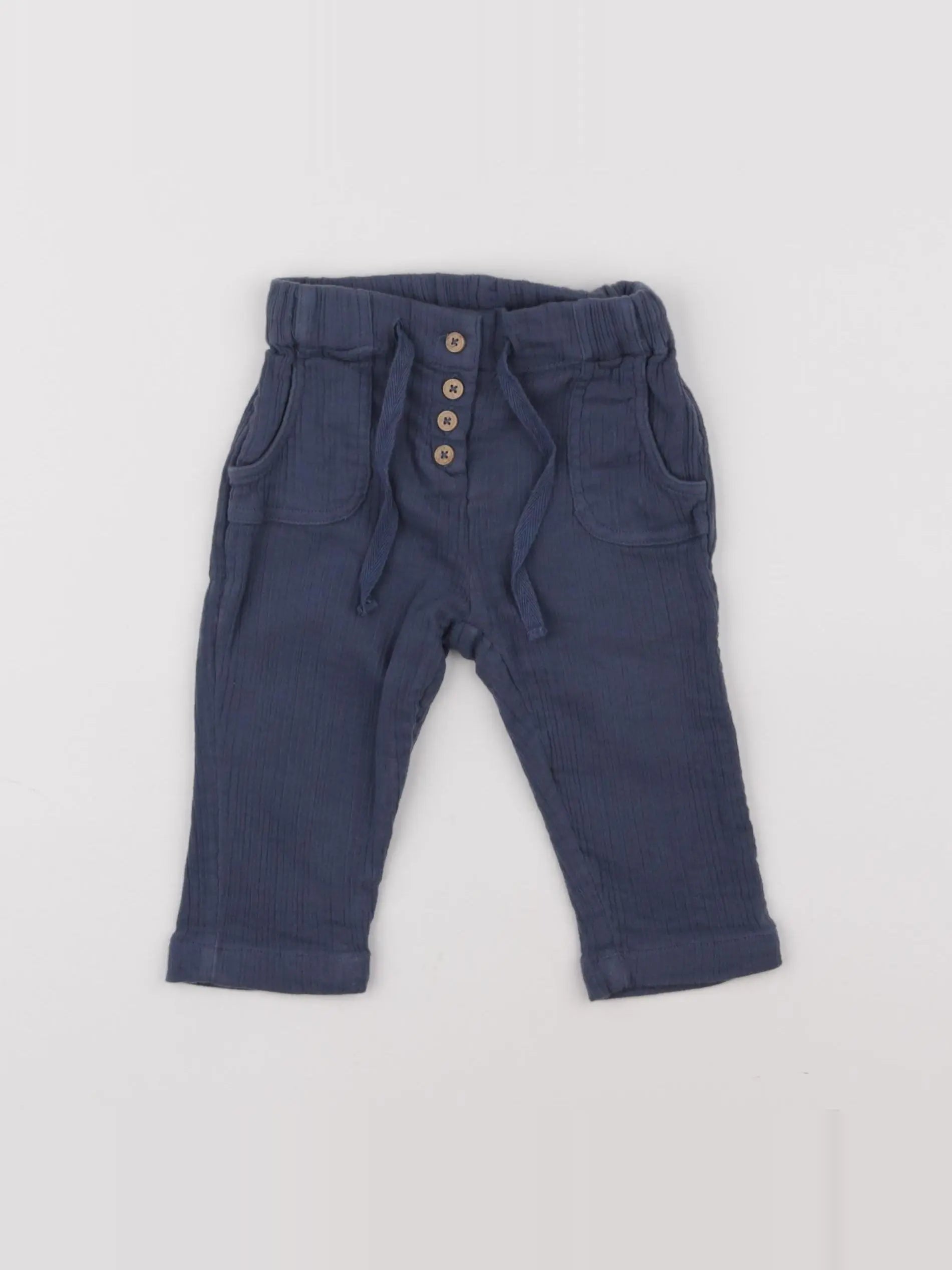Boutchou - pantalon bleu - 6 mois