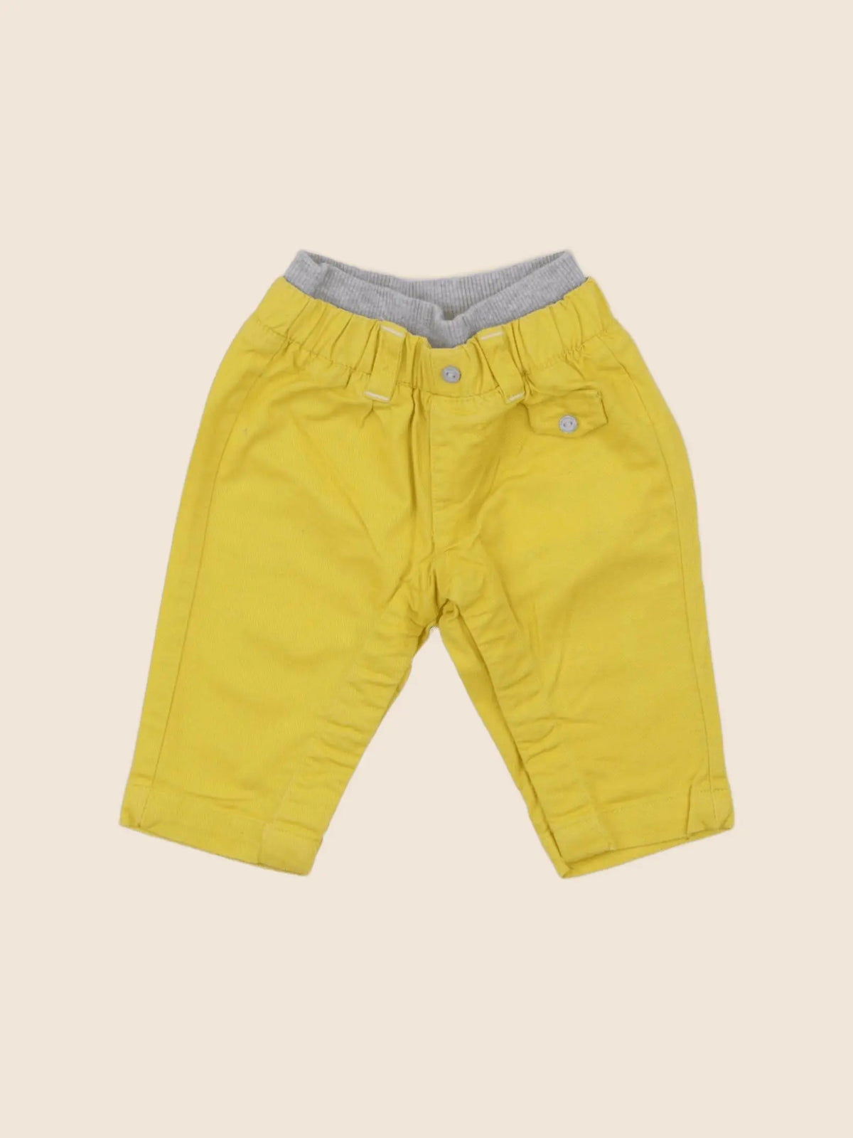 Vertbaudet - pantalon jaune - 3 mois