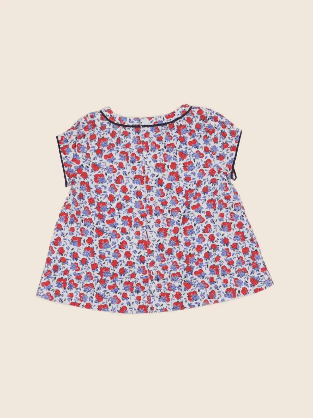 Petit Bateau - blouse rouge - 6 mois
