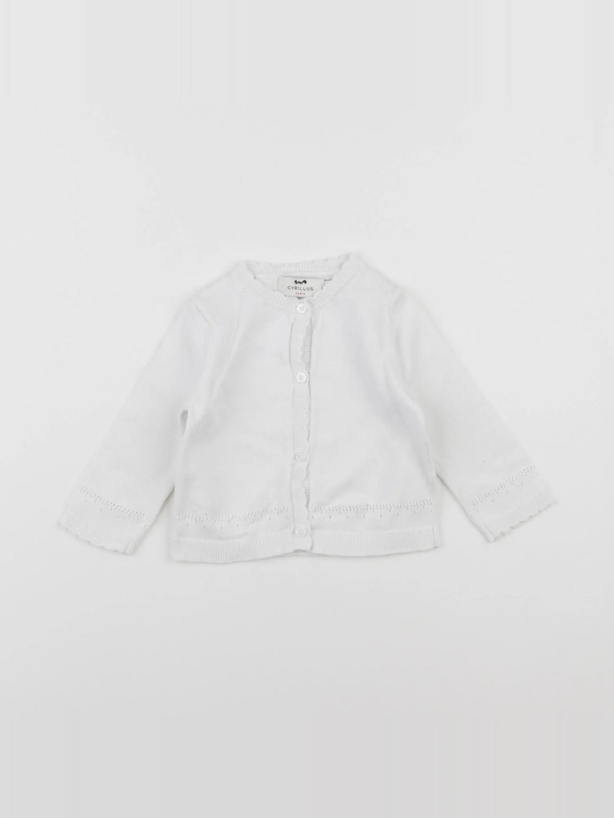 Cyrillus - gilet blanc - 6 mois