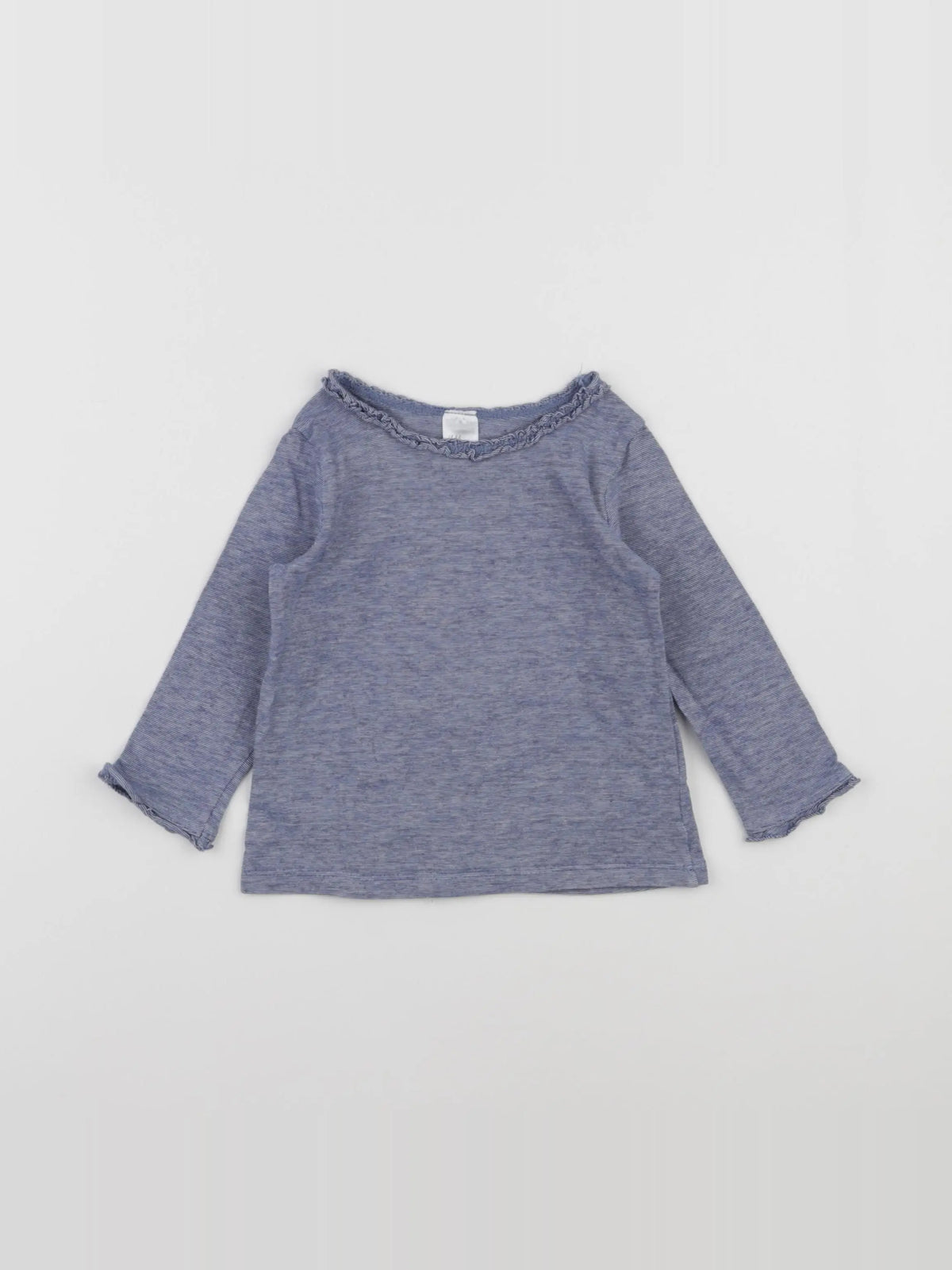H&M - tee-shirt blanc, bleu - 6/9 mois
