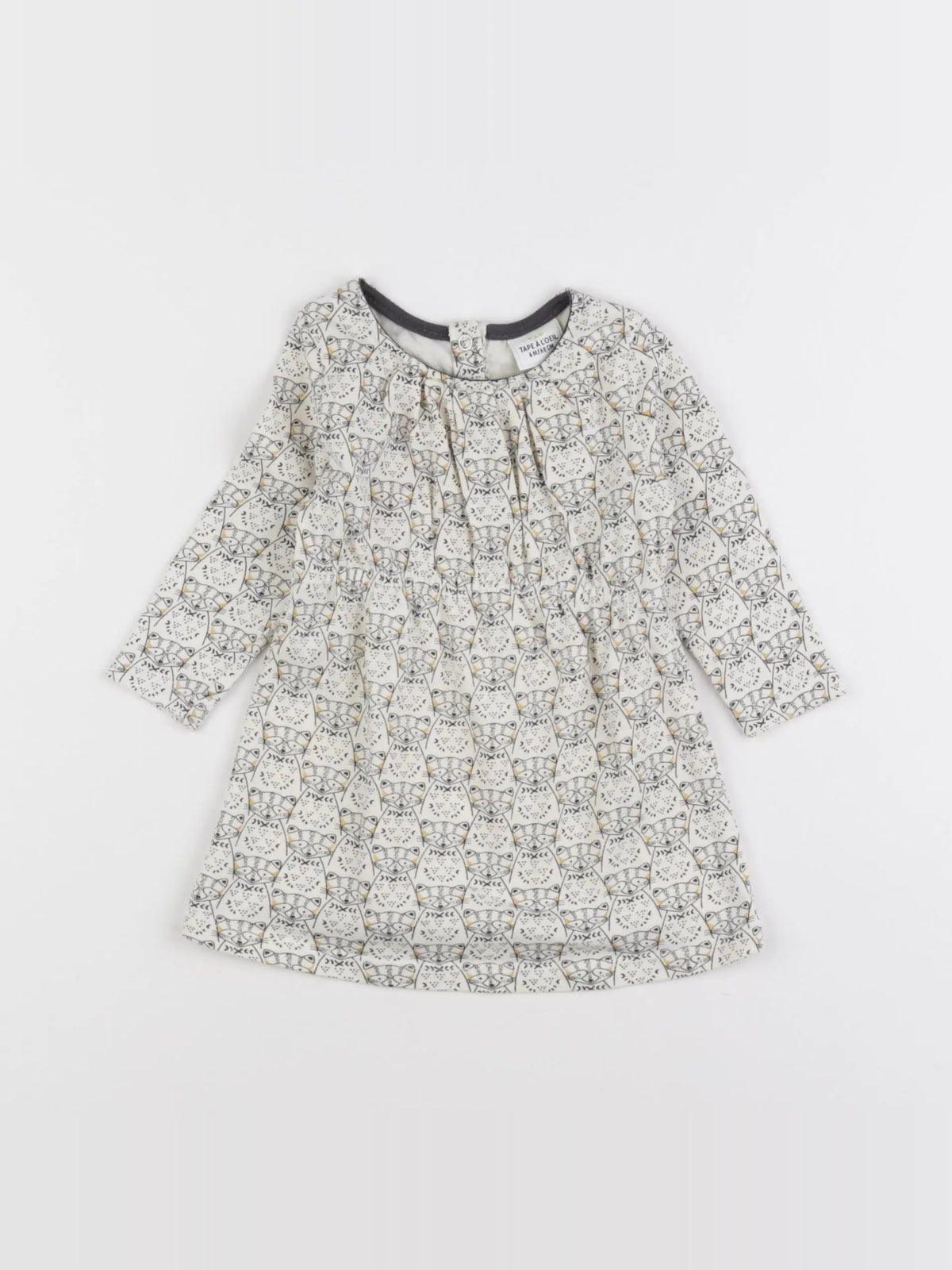Tape à l'oeil - robe beige, blanc - 6 mois