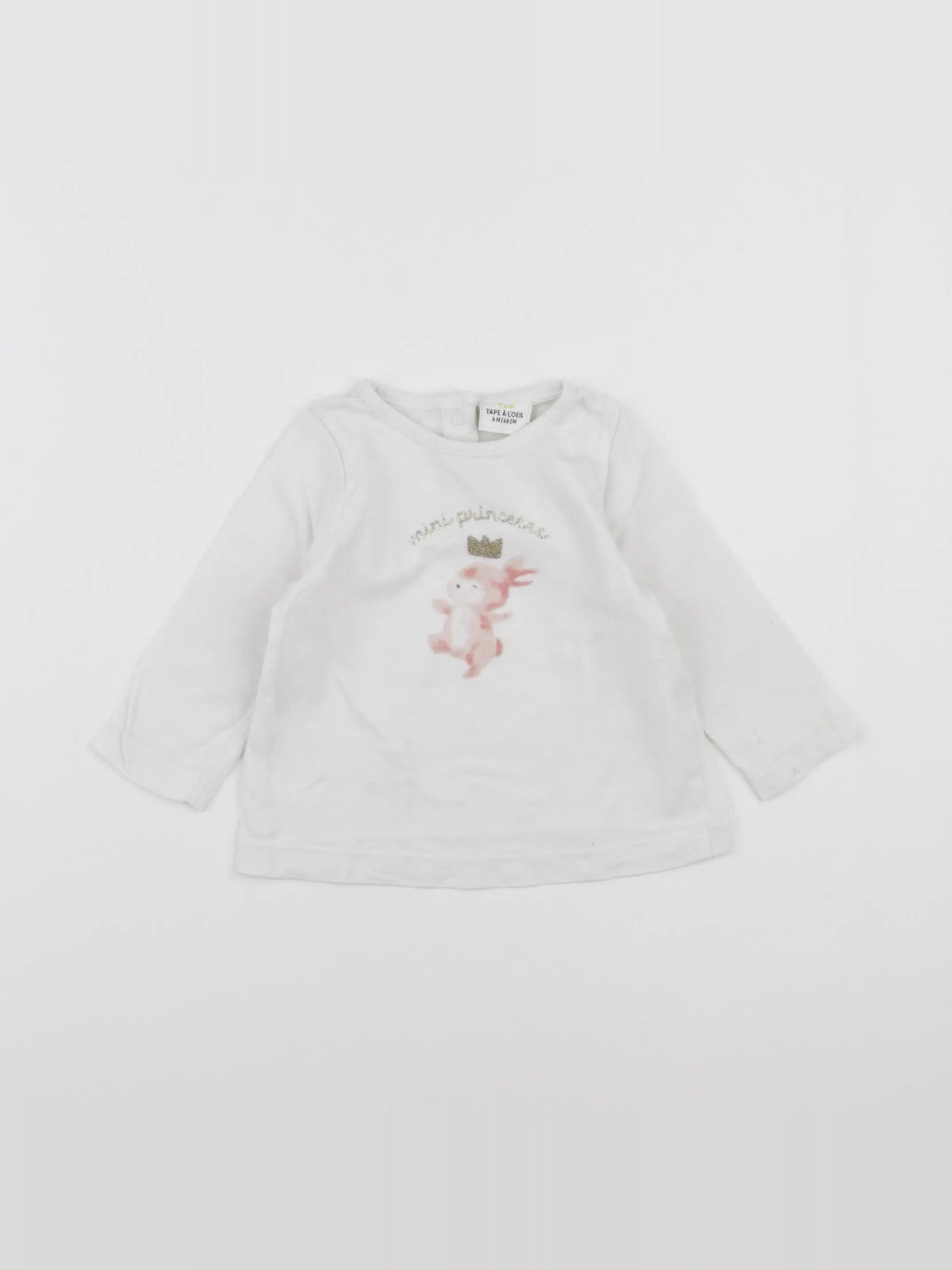 Tape à l'oeil - tee-shirt blanc - 6 mois