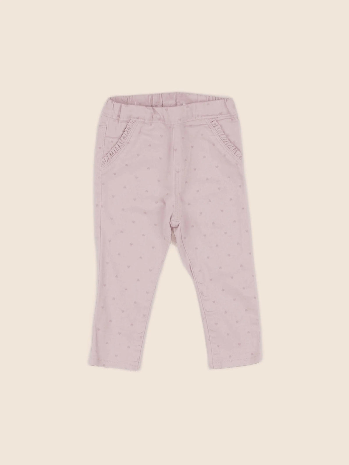 H&M - jegging rose - 9/12 mois