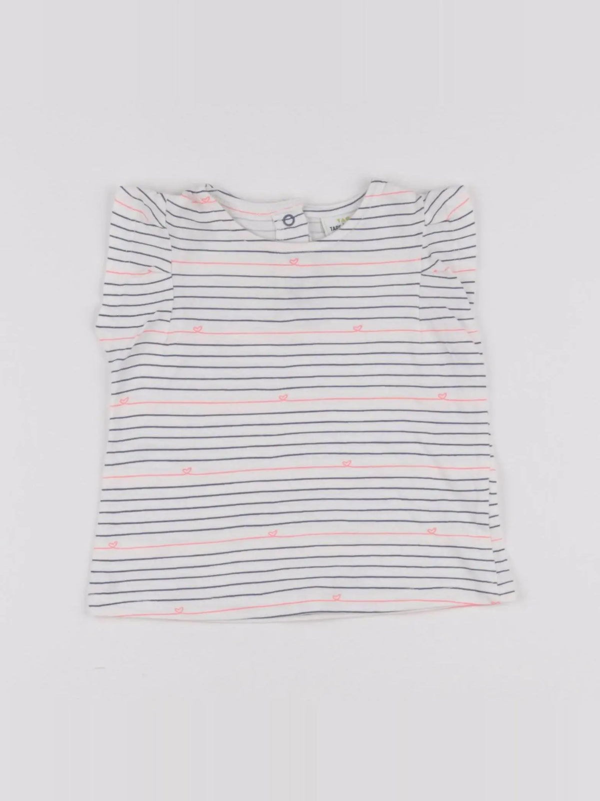 Tape à l'oeil - tee-shirt blanc, bleu - 6 mois