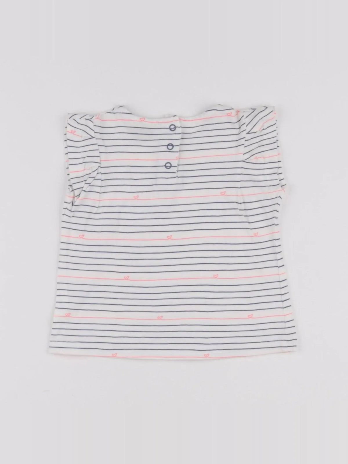 Tape à l'oeil - tee-shirt blanc, bleu - 6 mois