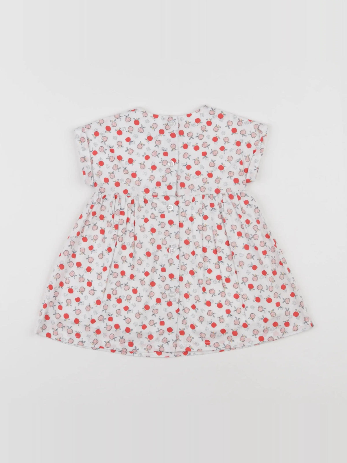 Vertbaudet - robe blanc, rouge - 9 mois