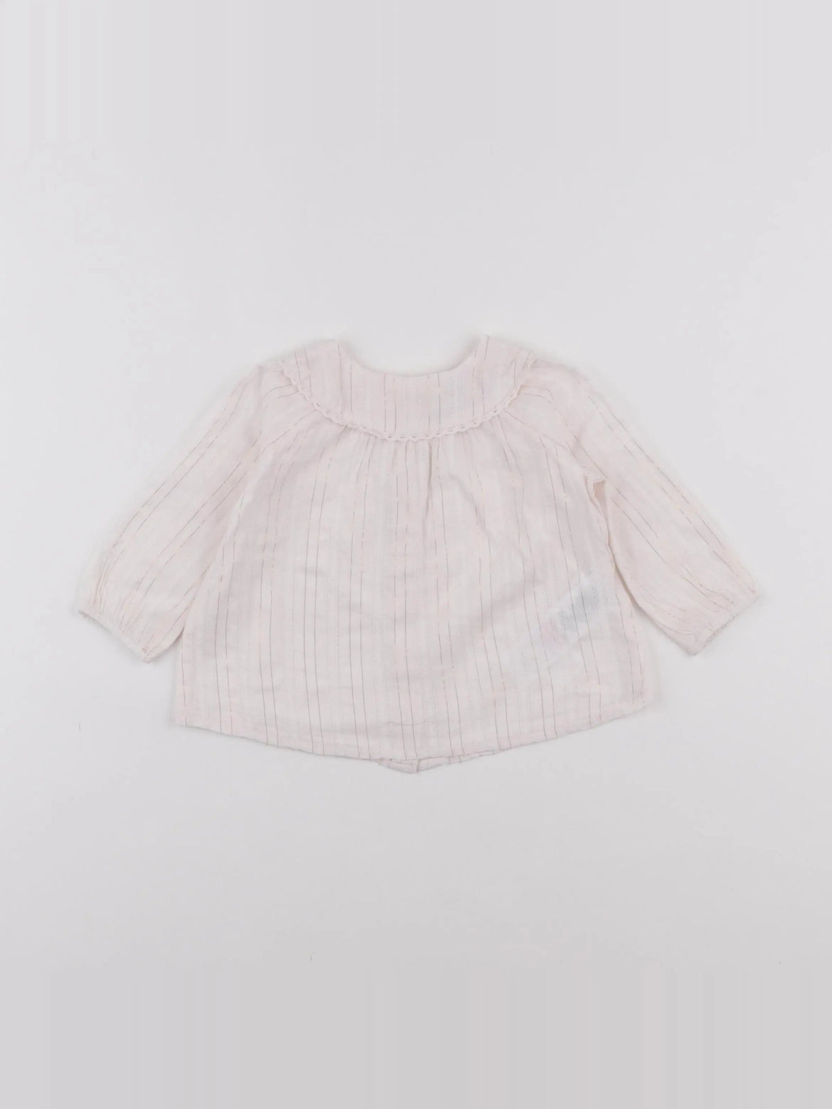Cyrillus - blouse blanc, or - 6 mois