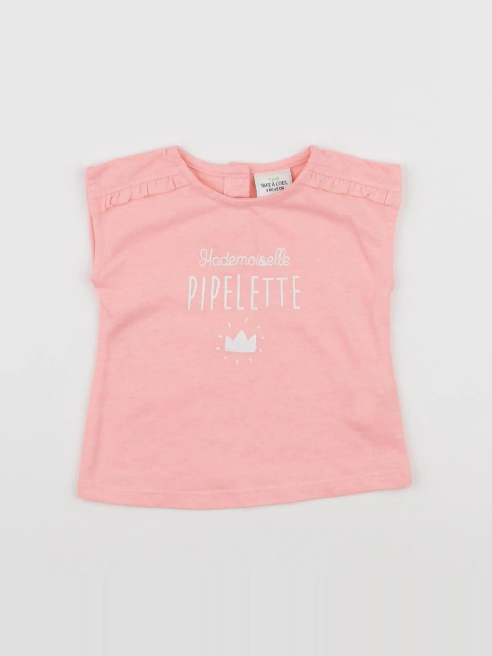 Tape à l'oeil - tee-shirt rose - 6 mois