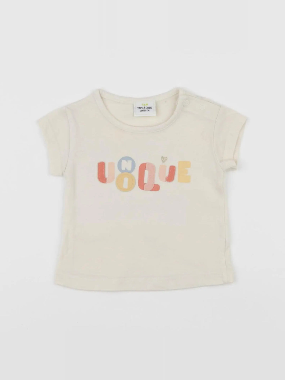 Tape à l'oeil - tee-shirt beige - 3 mois