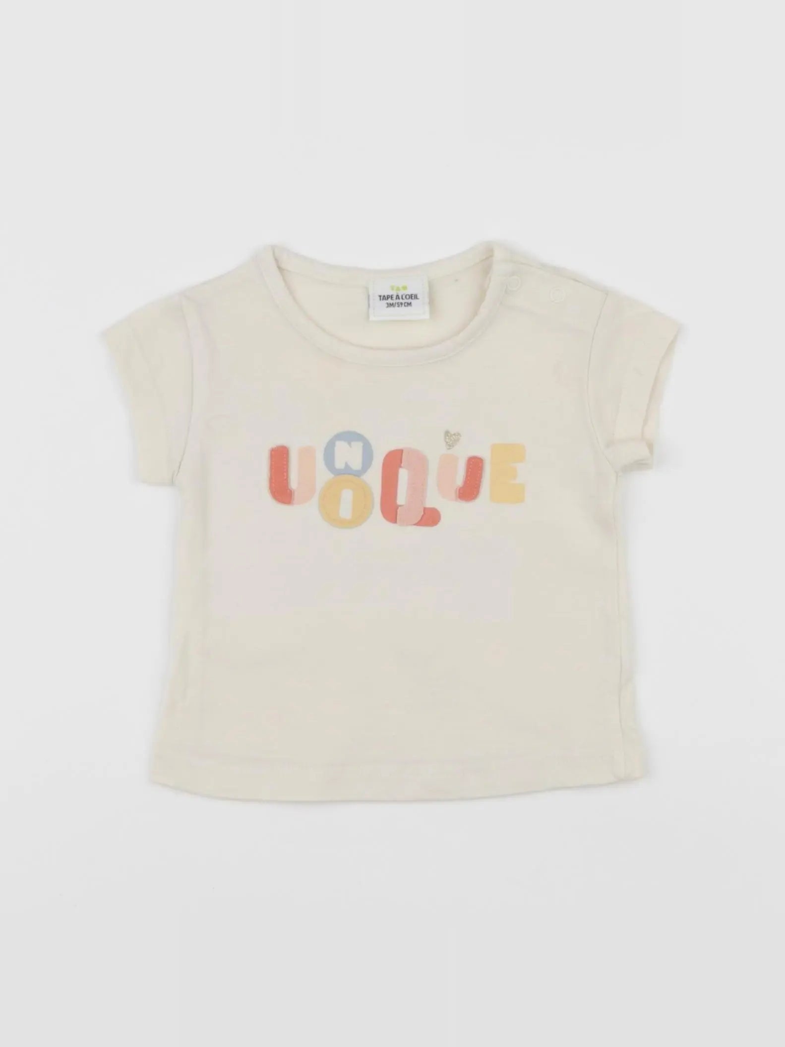 Tape à l'oeil - tee-shirt beige - 3 mois