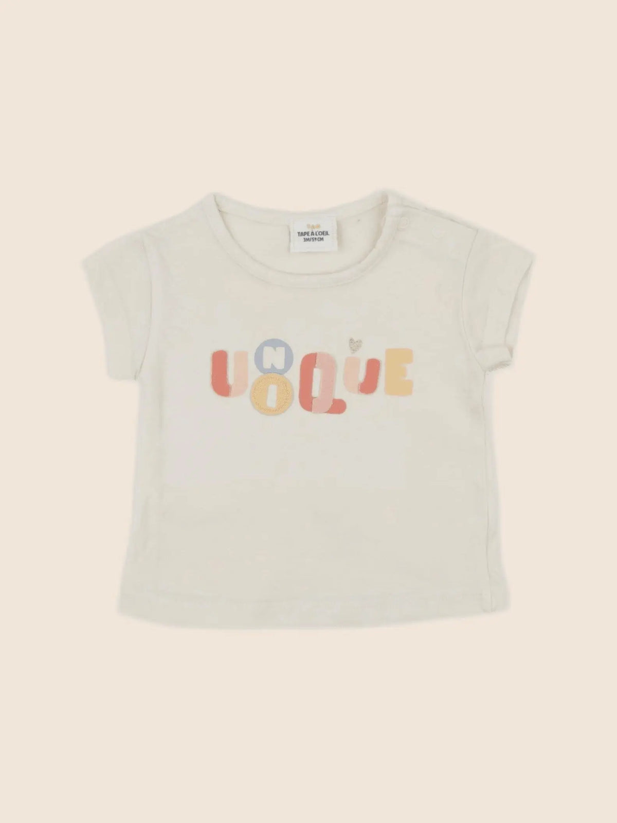 Tape à l'oeil - tee-shirt beige - 3 mois
