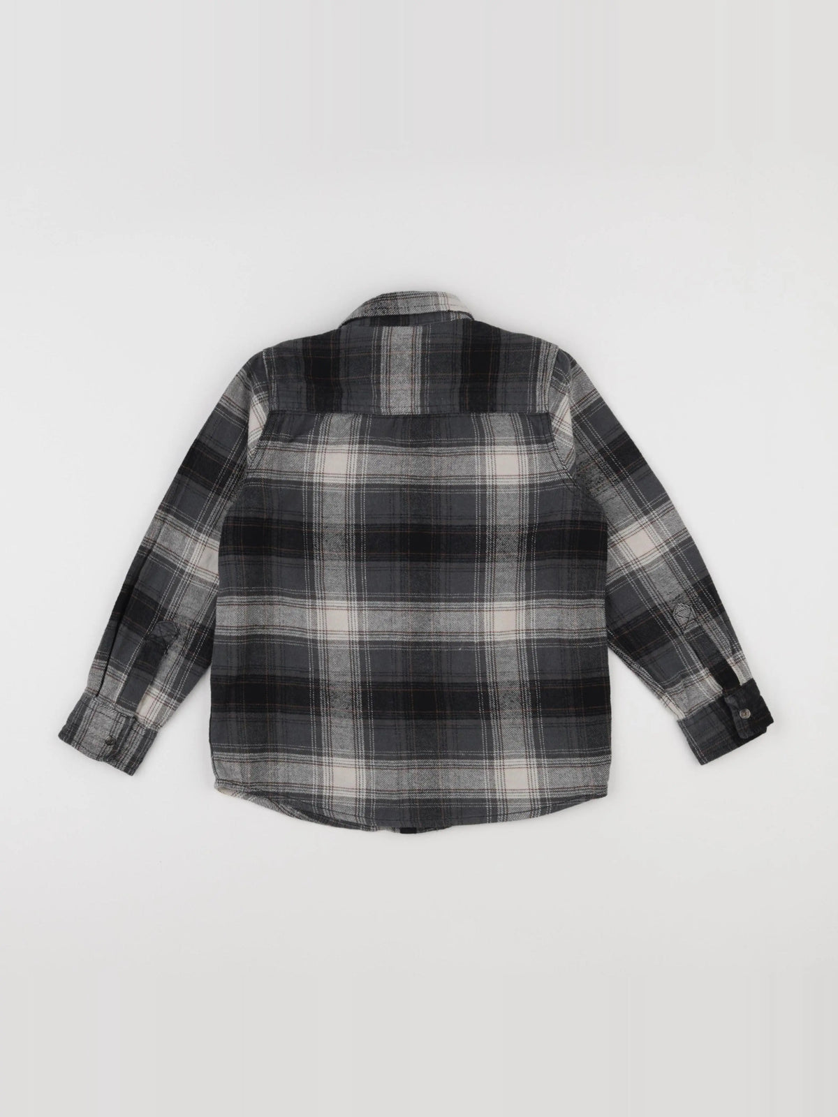 Vertbaudet - chemise gris, noir - 8 ans