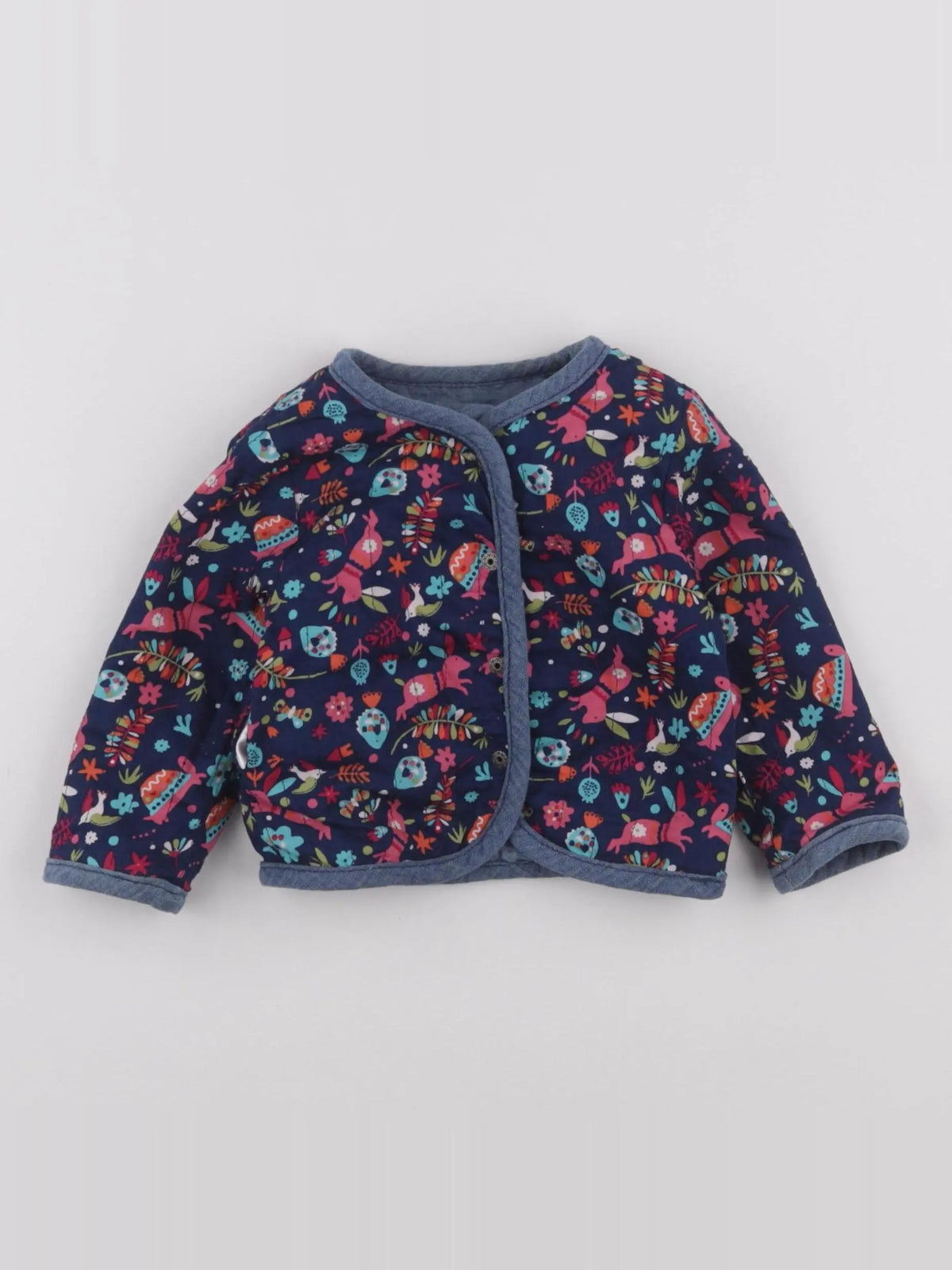 Vertbaudet - veste réversible bleu - 6 mois