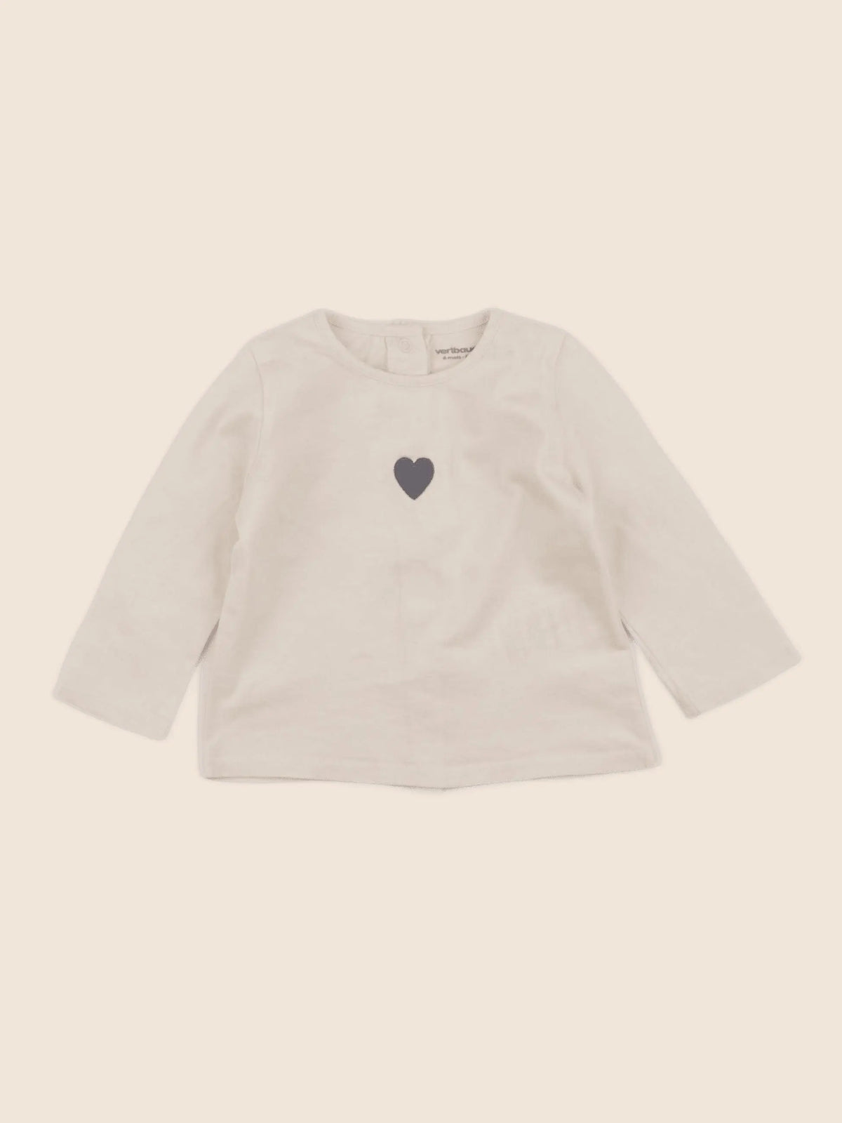 Vertbaudet - tee-shirt beige - 6 mois