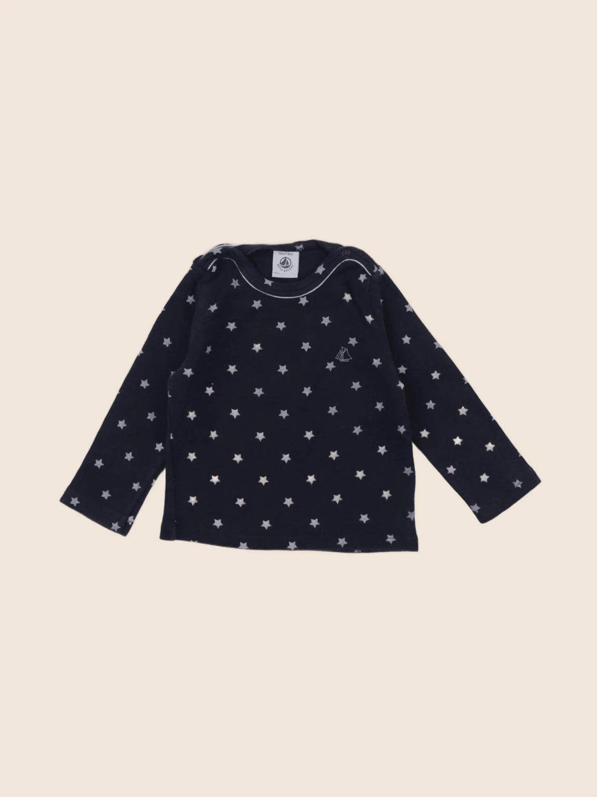Petit Bateau - maillot de corps bleu - 12 mois