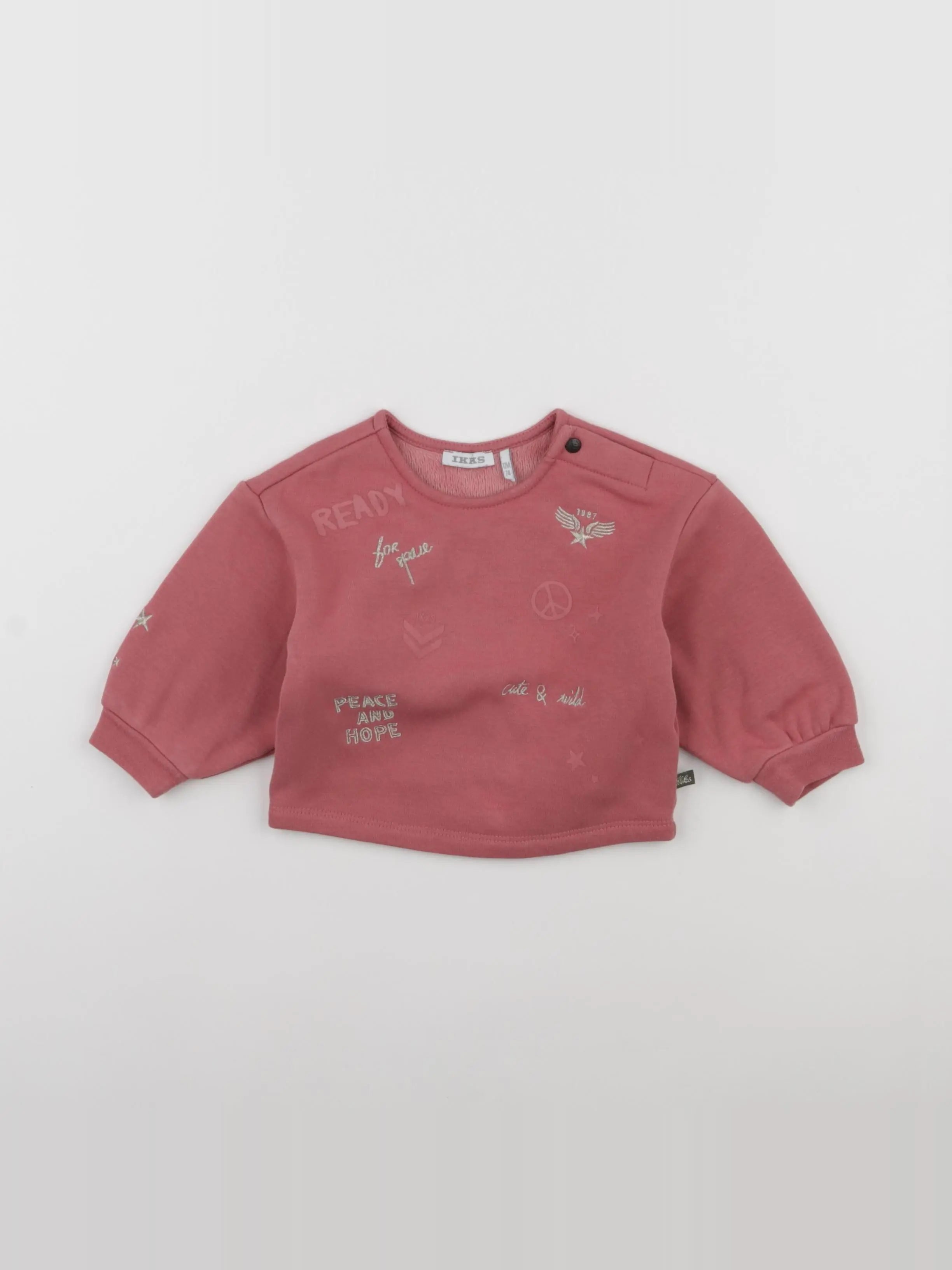 IKKS - sweat rose - 12 mois