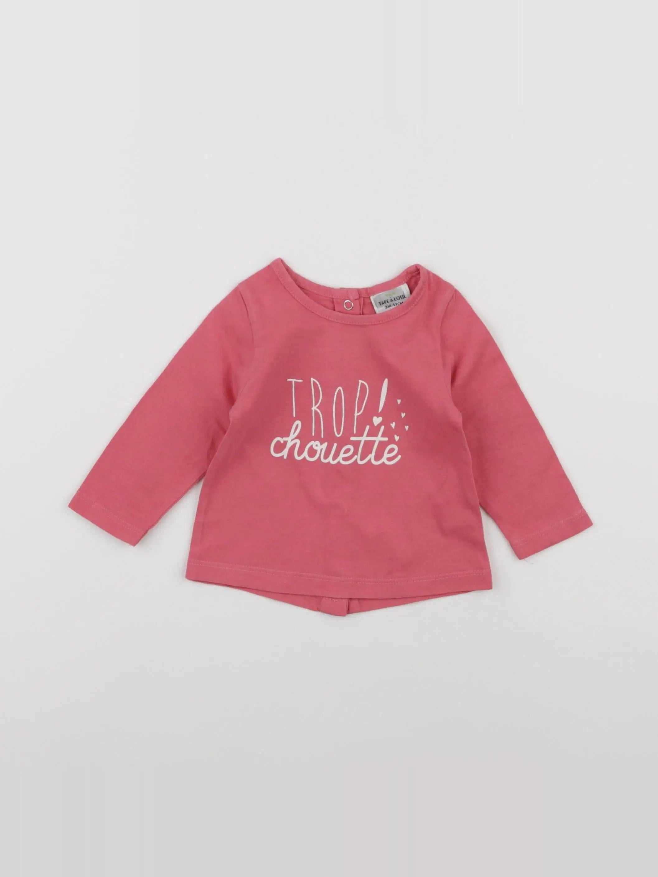 Tape à l'oeil - tee-shirt rose - 3 mois