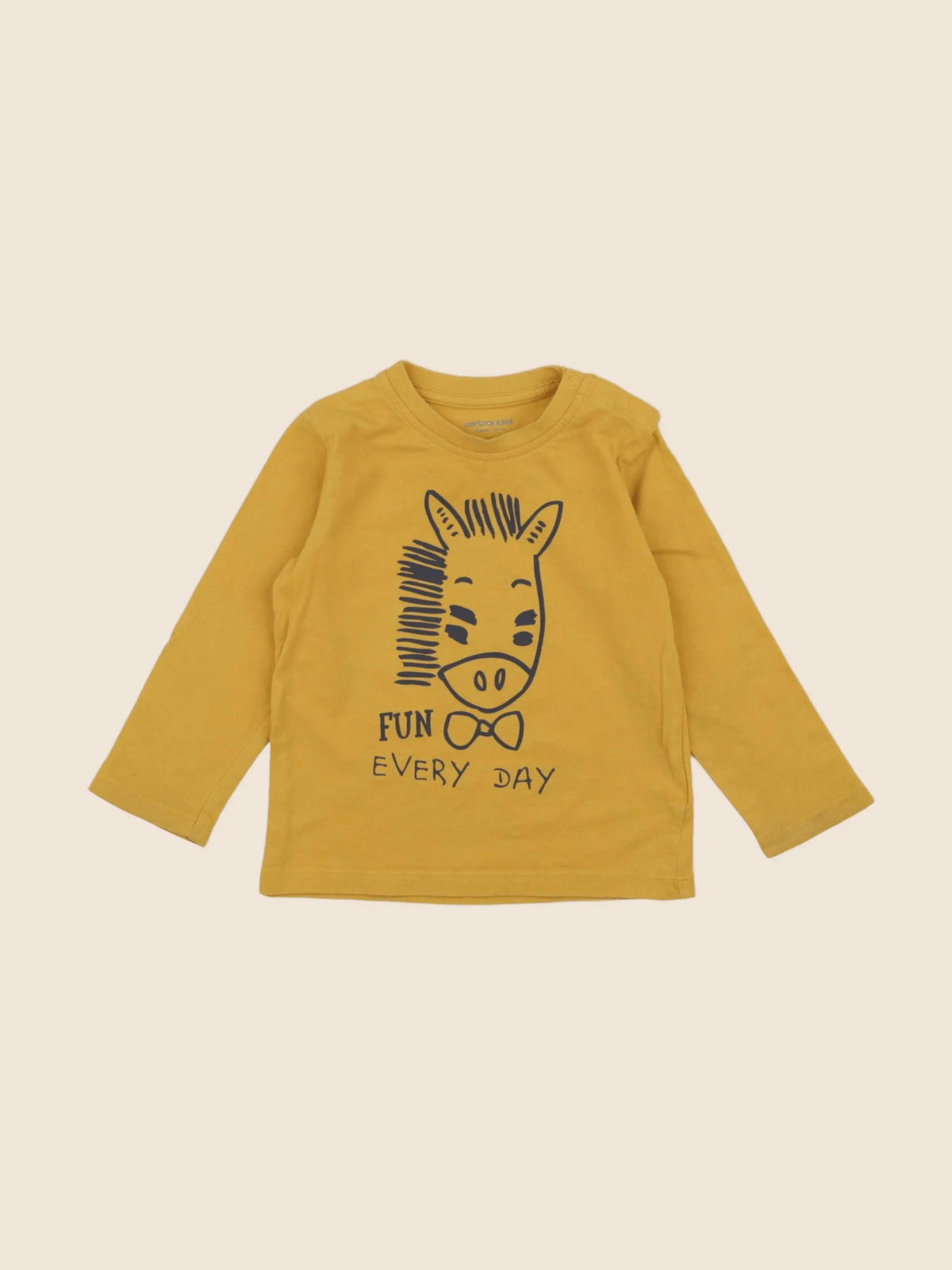 Vertbaudet - tee-shirt jaune - 12 mois