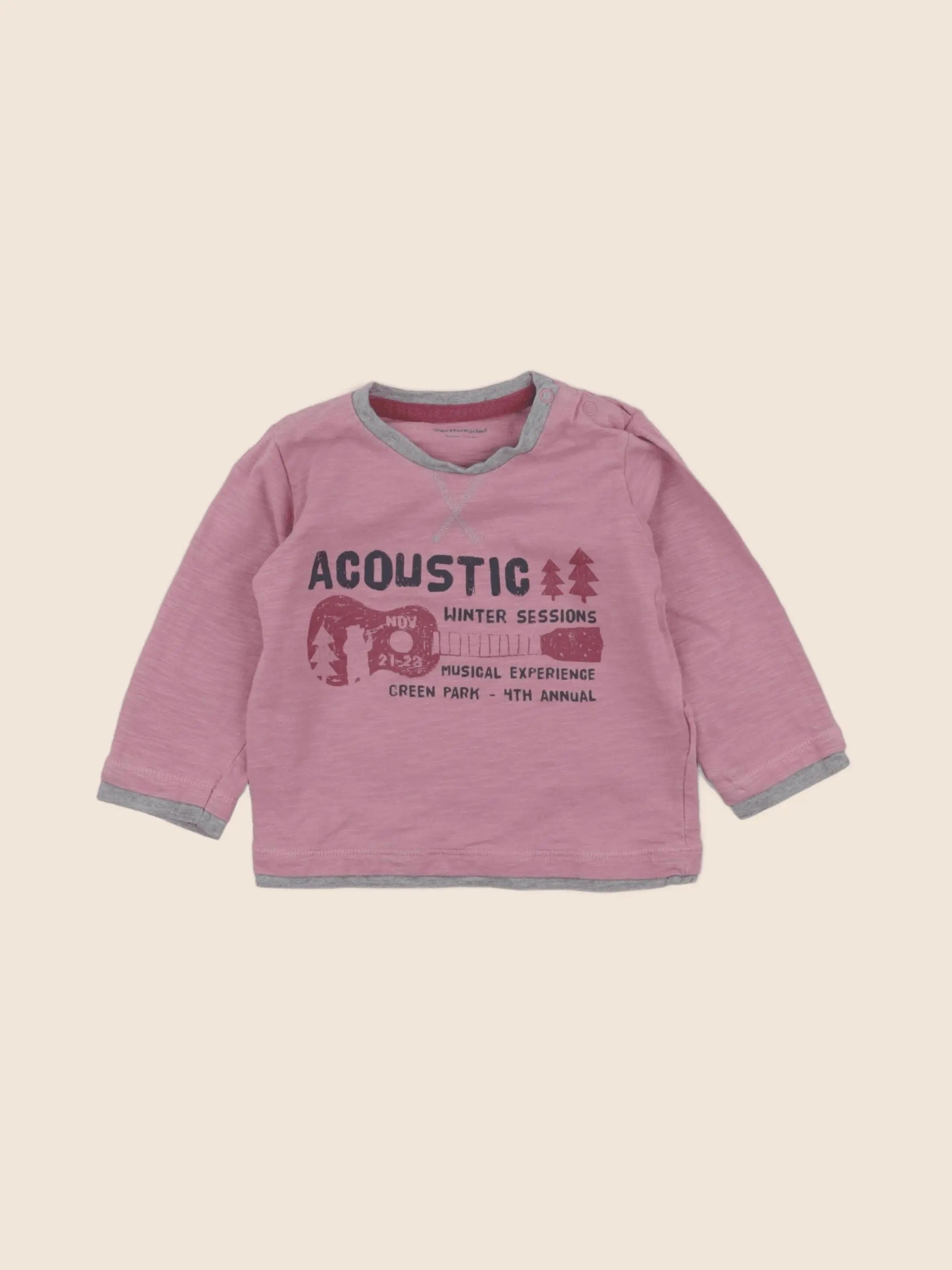 Vertbaudet - tee-shirt rose - 9 mois