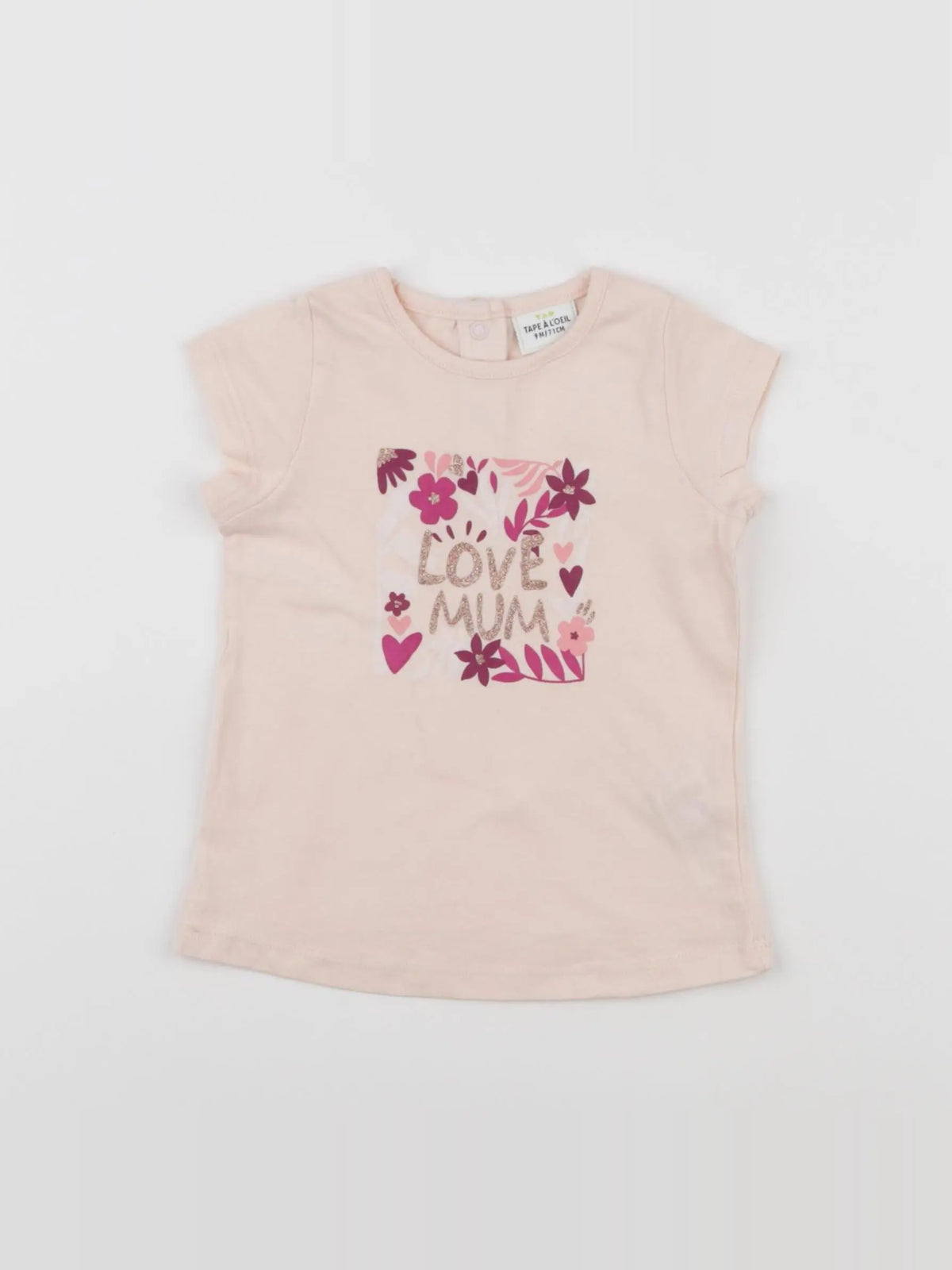 Tape à l'oeil - tee-shirt rose - 9 mois