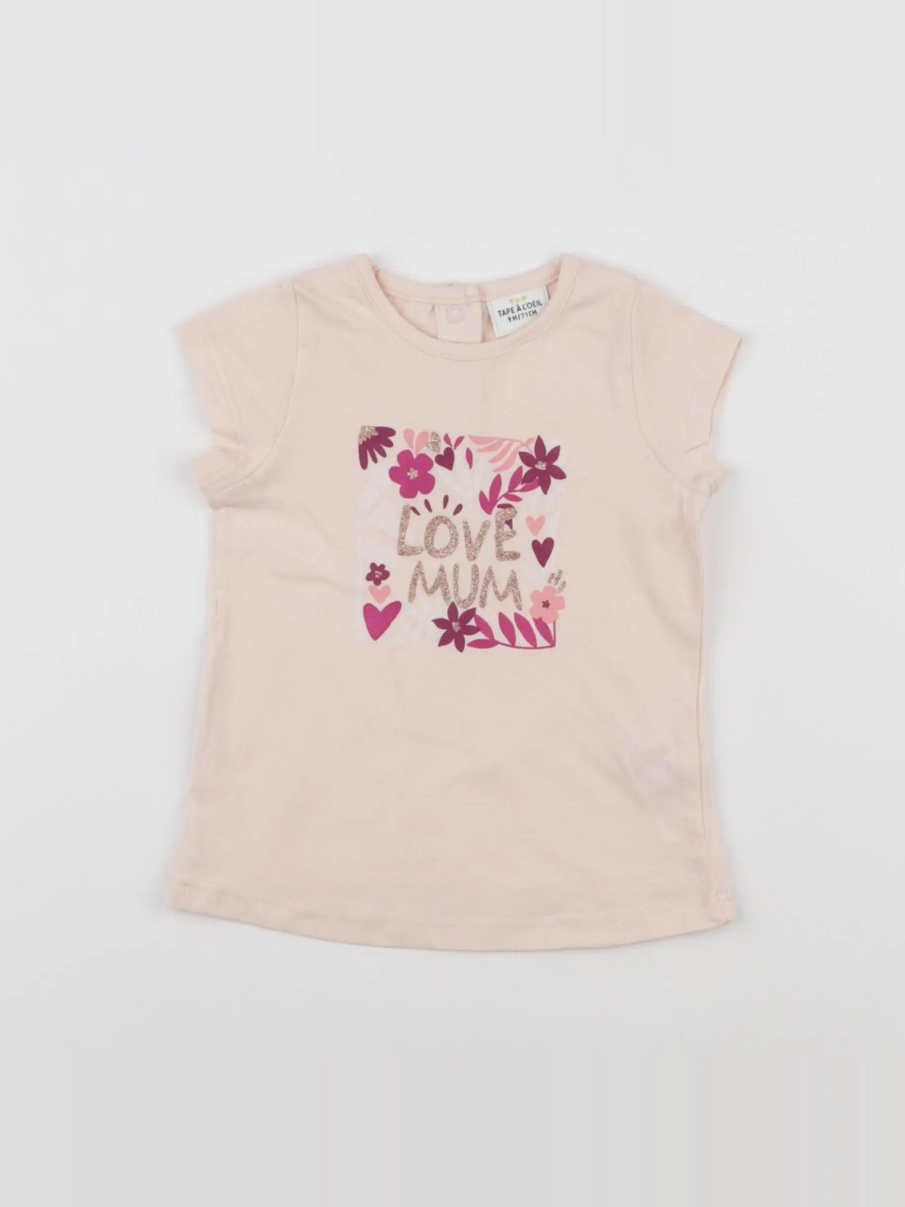 Tape à l'oeil - tee-shirt rose - 9 mois