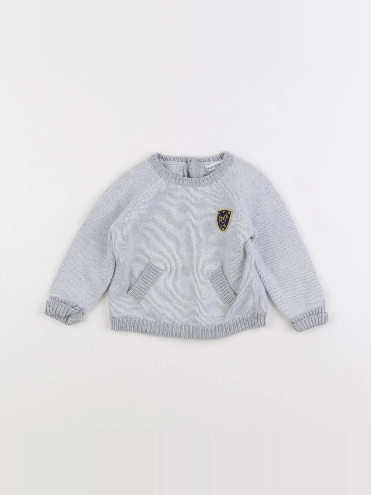 Vertbaudet - pull bleu - 6 mois