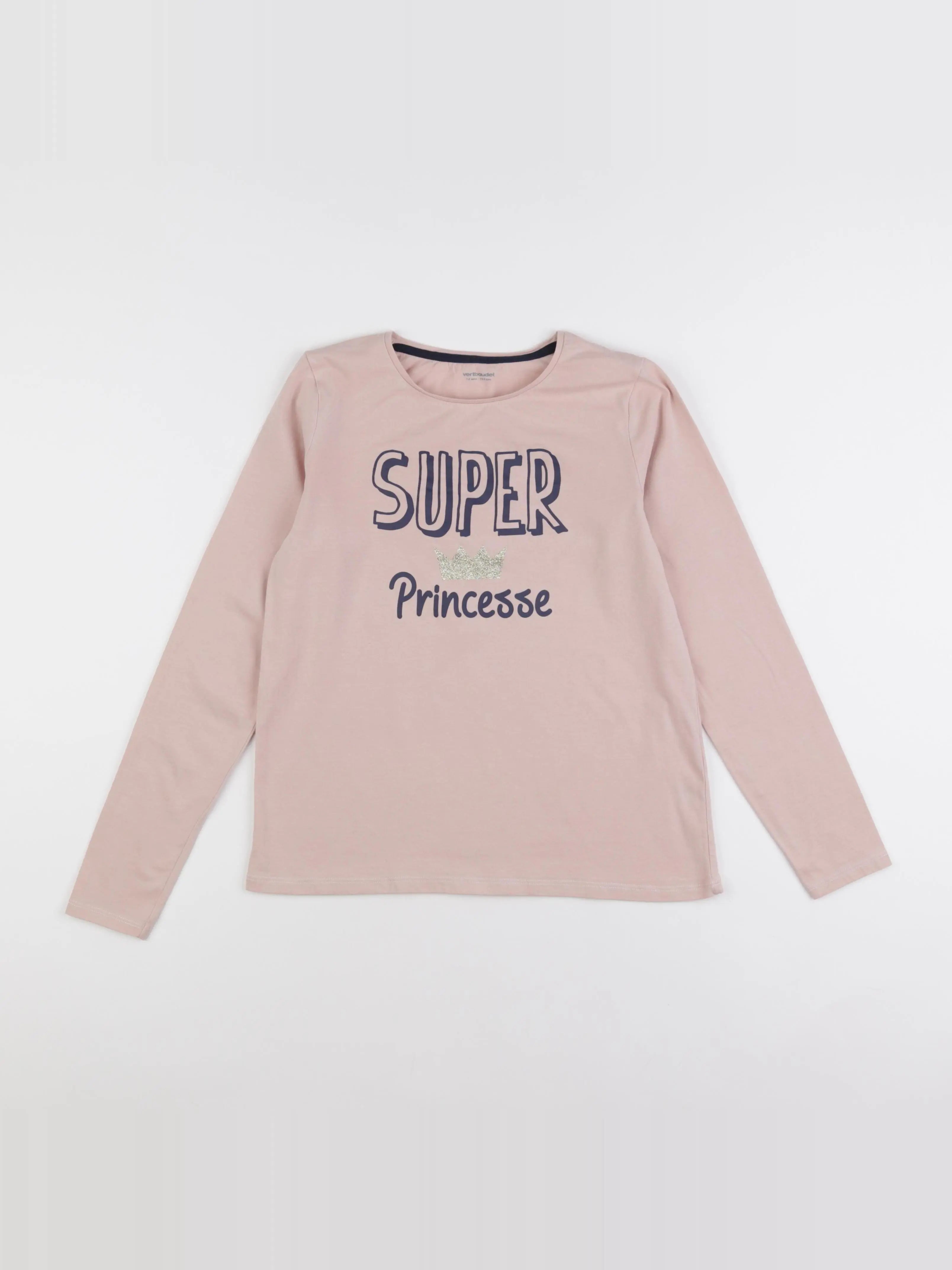 Vertbaudet - tee-shirt rose - 12 ans