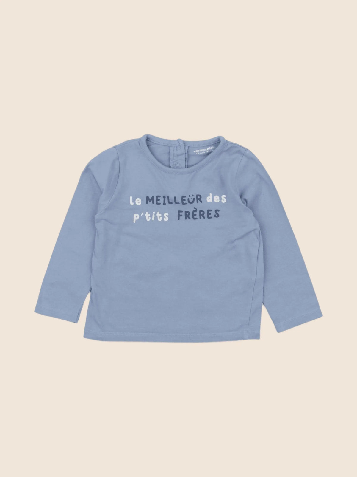 Vertbaudet - tee-shirt bleu - 18 mois