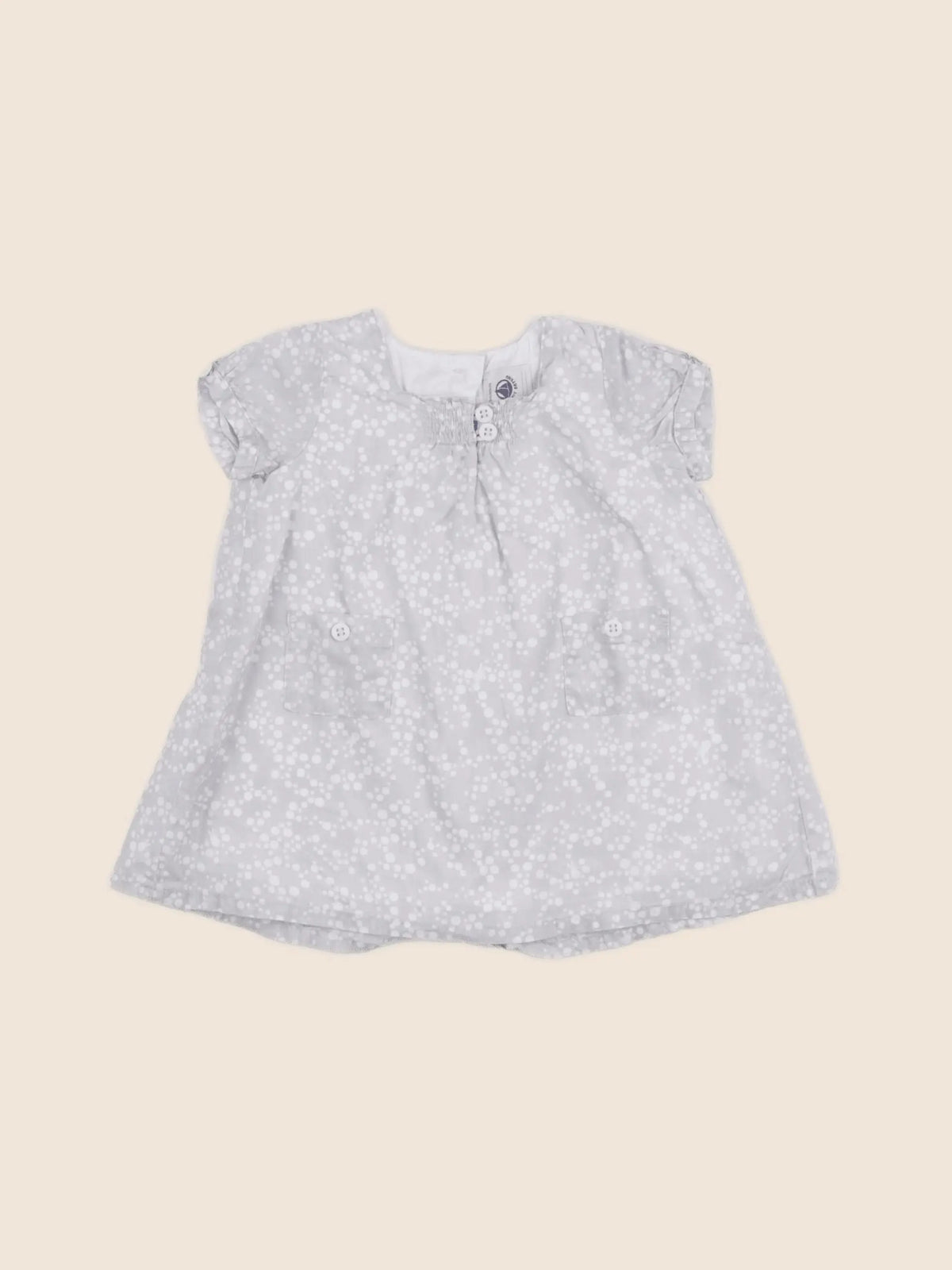 Petit Bateau - robe gris - 3 mois