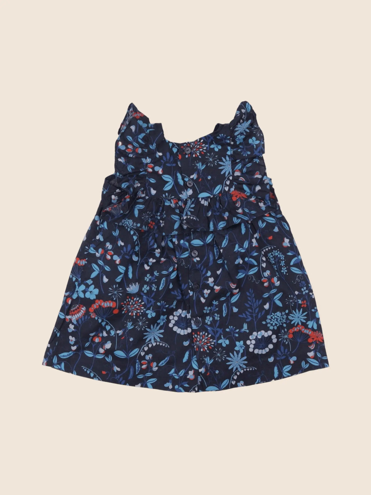 Jacadi - robe liberty bleu - 6 mois