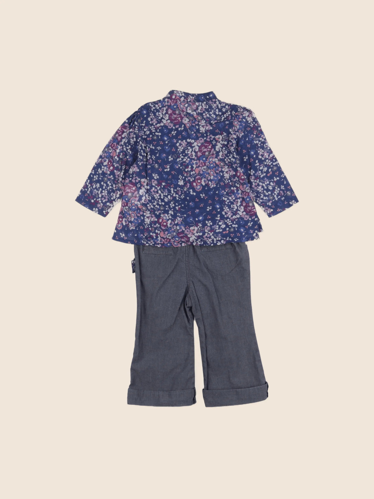IKKS - ensemble gris, bleu - 12 mois
