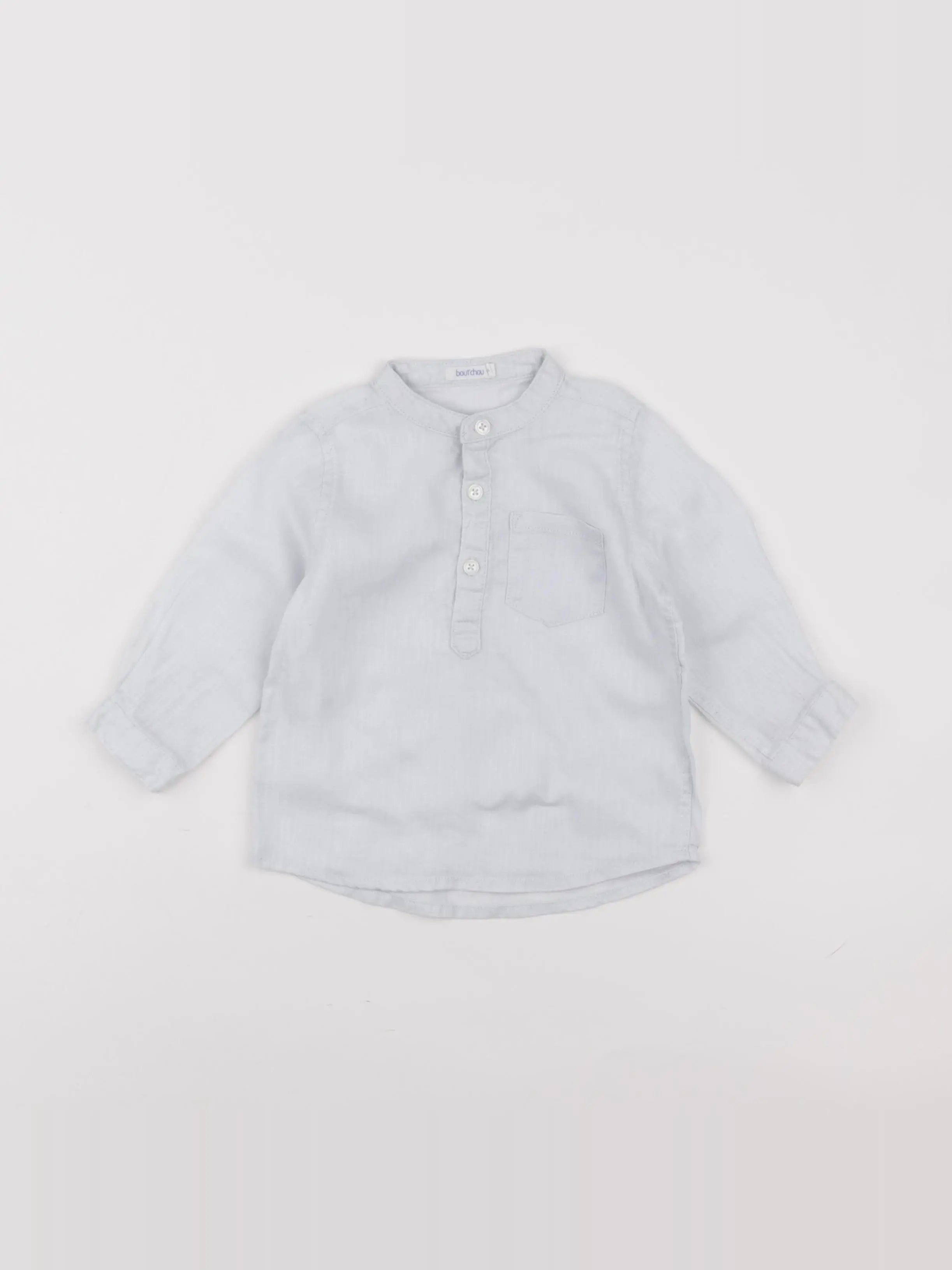Boutchou - chemise bleu - 12 mois