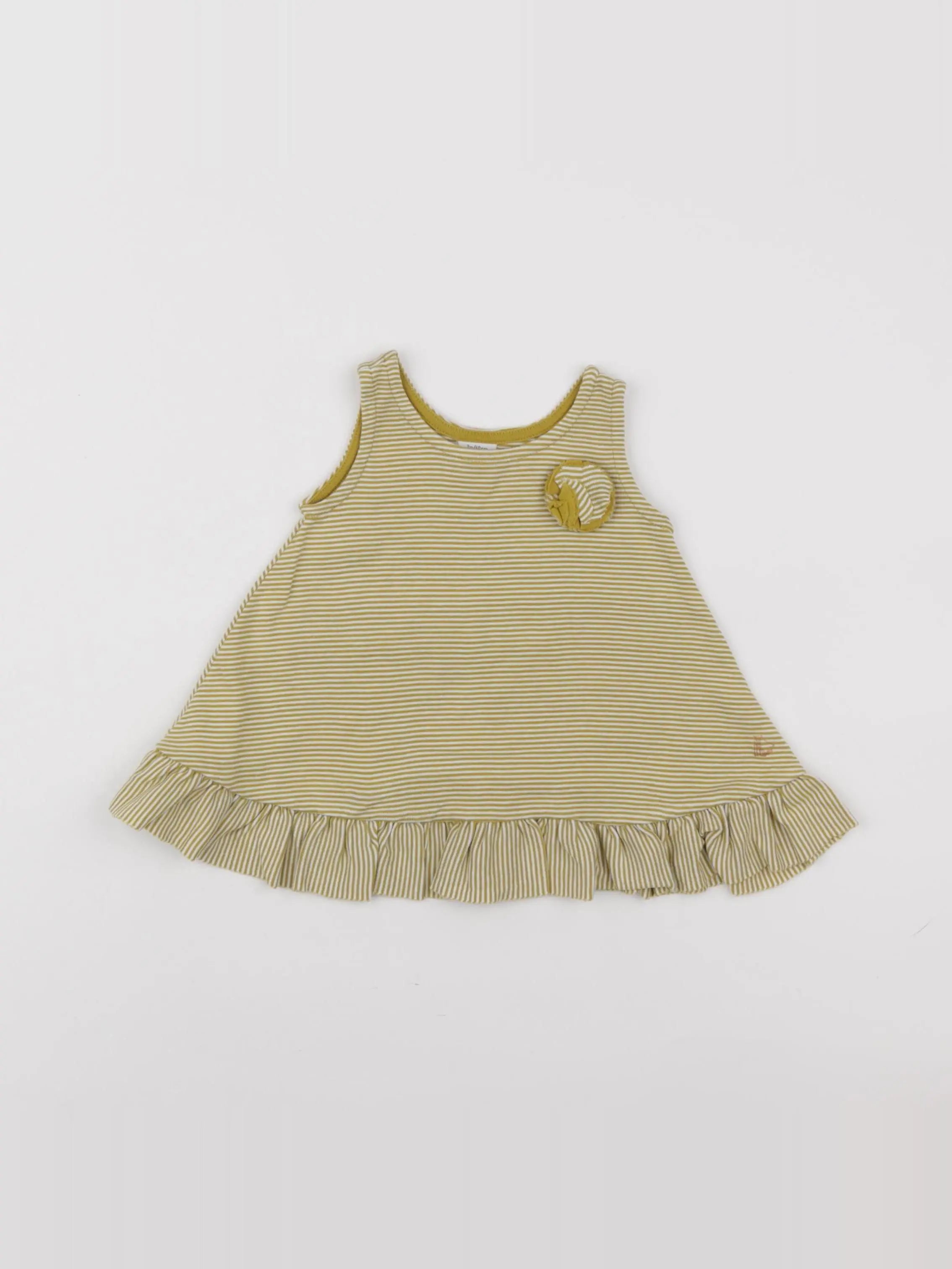 Petit Bateau - robe jaune - 3 mois